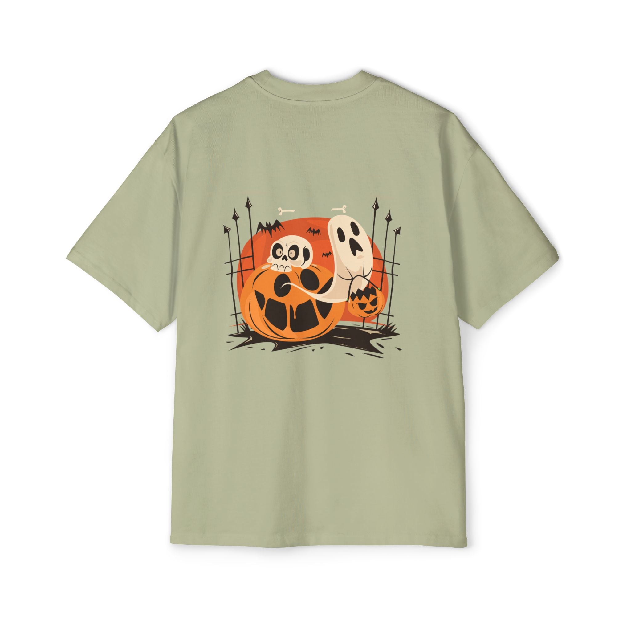 Halloween with Pumpkins | Men's Heavy Oversized Tee