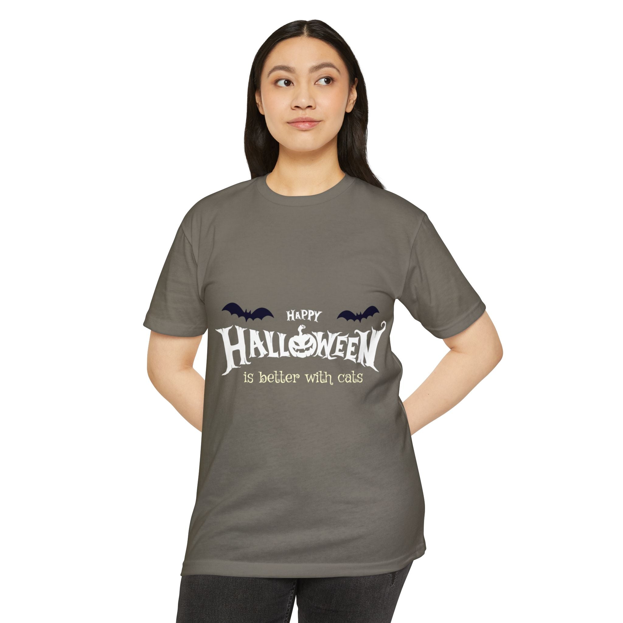 Halloween with Witch's Cats | Unisex CVC Jersey T-shirt