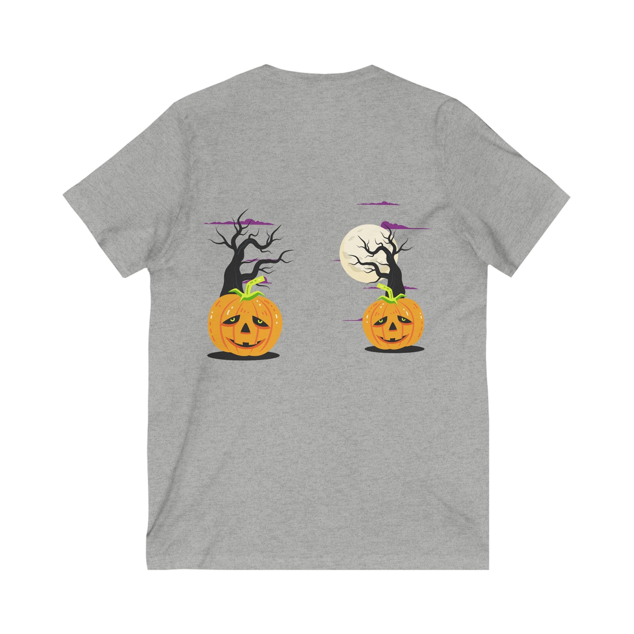 Halloween is Better with Cats | Unisex Jersey Short Sleeve V-Neck Tee