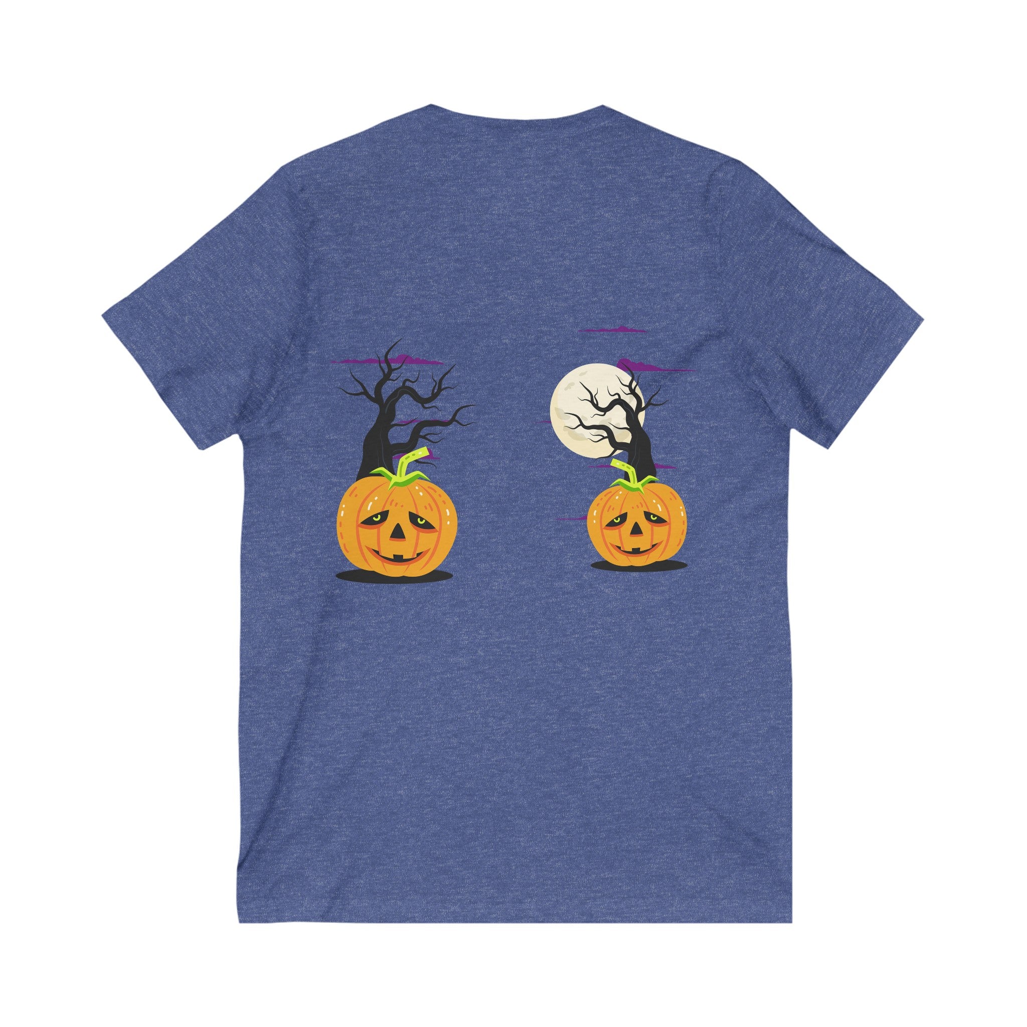 Halloween is Better with Cats | Unisex Jersey Short Sleeve V-Neck Tee