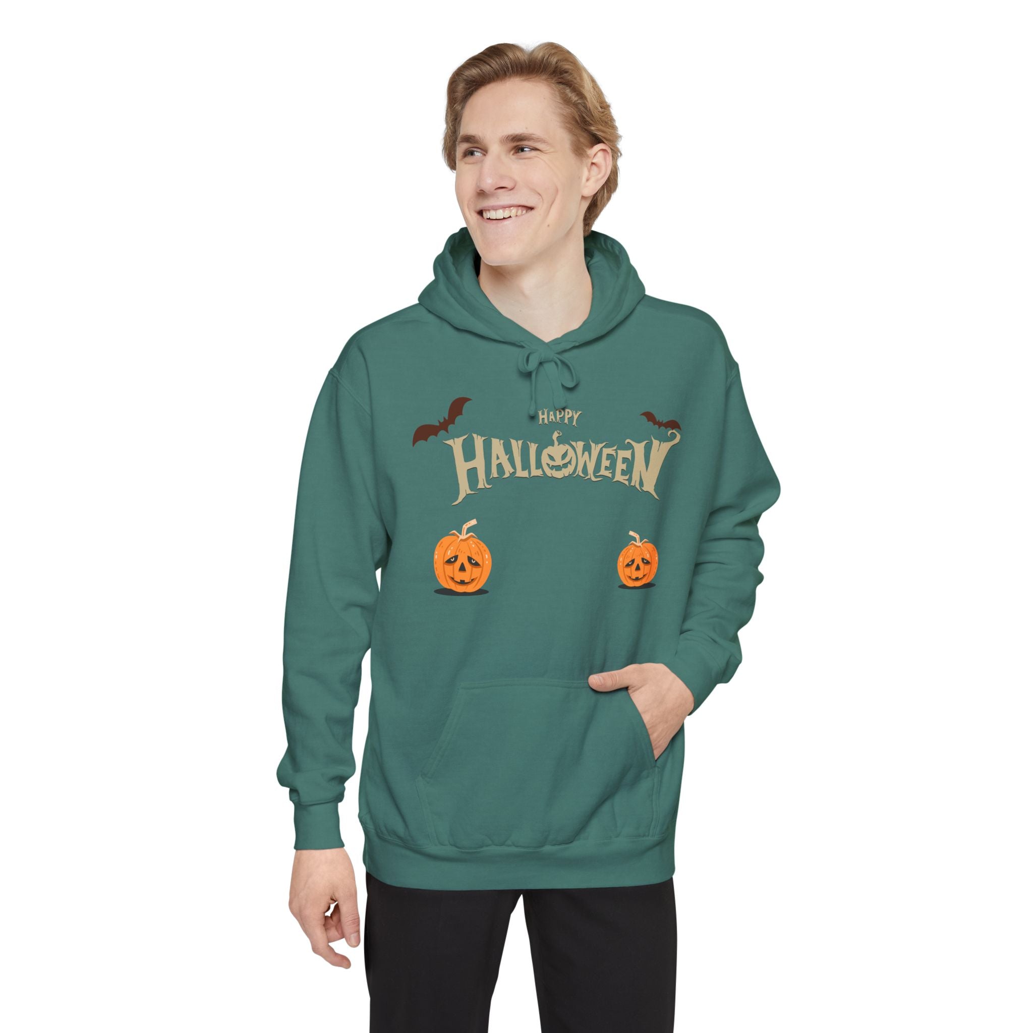 Halloween with Pumpkins | Unisex Garment-Dyed Hoodie