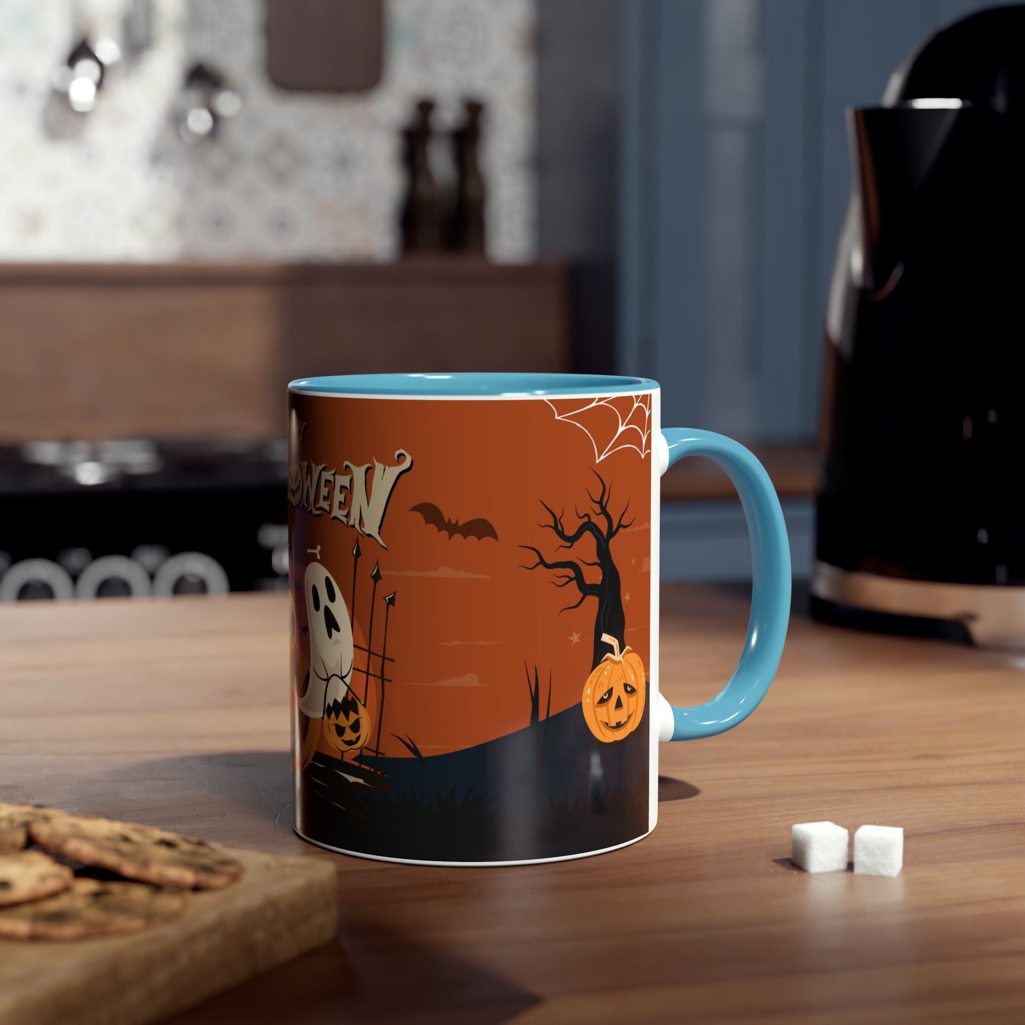 Happy Halloween with Pumpkin | Two-Tone Coffee Mugs
