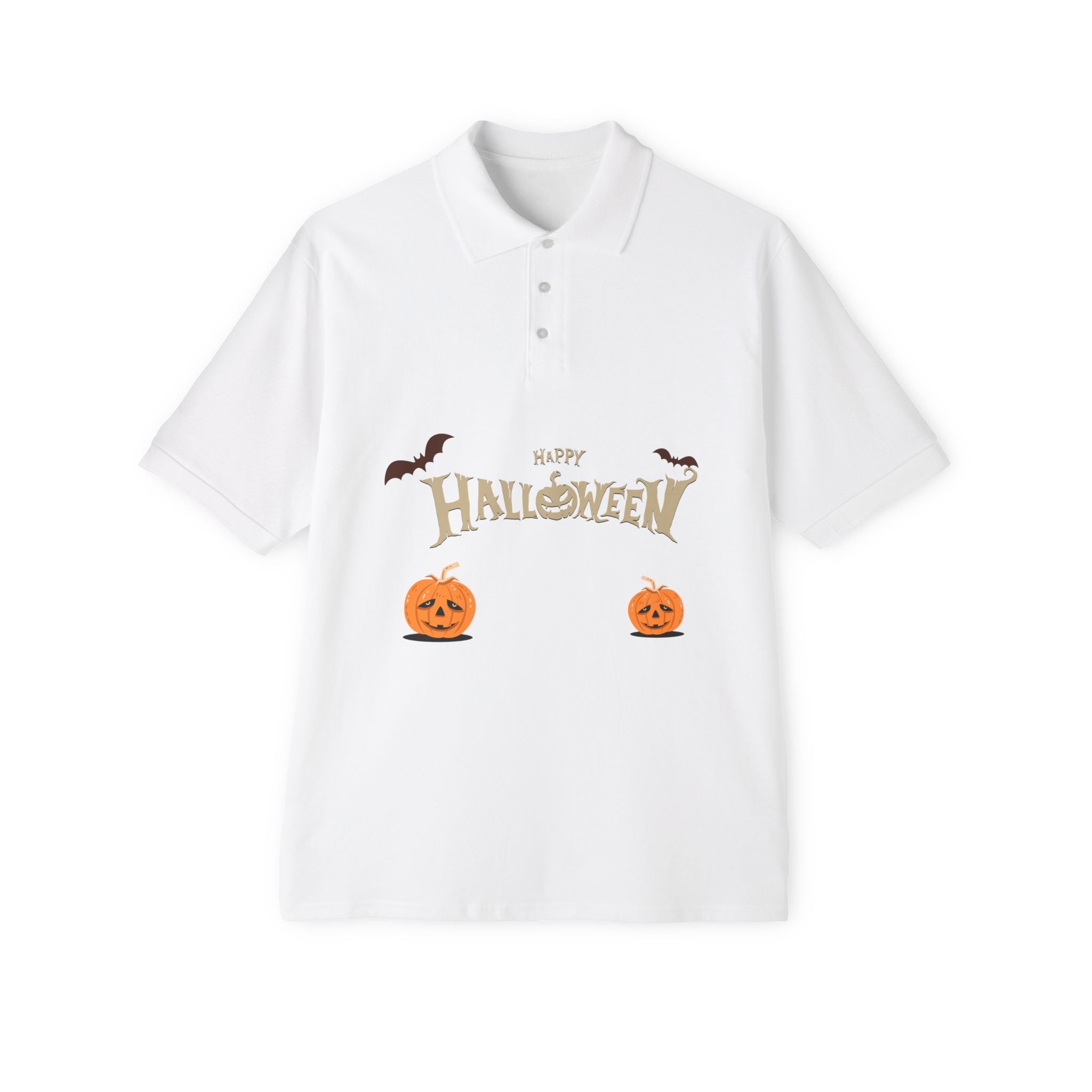 Halloween with Pumpkins | Men's Piqué Polo