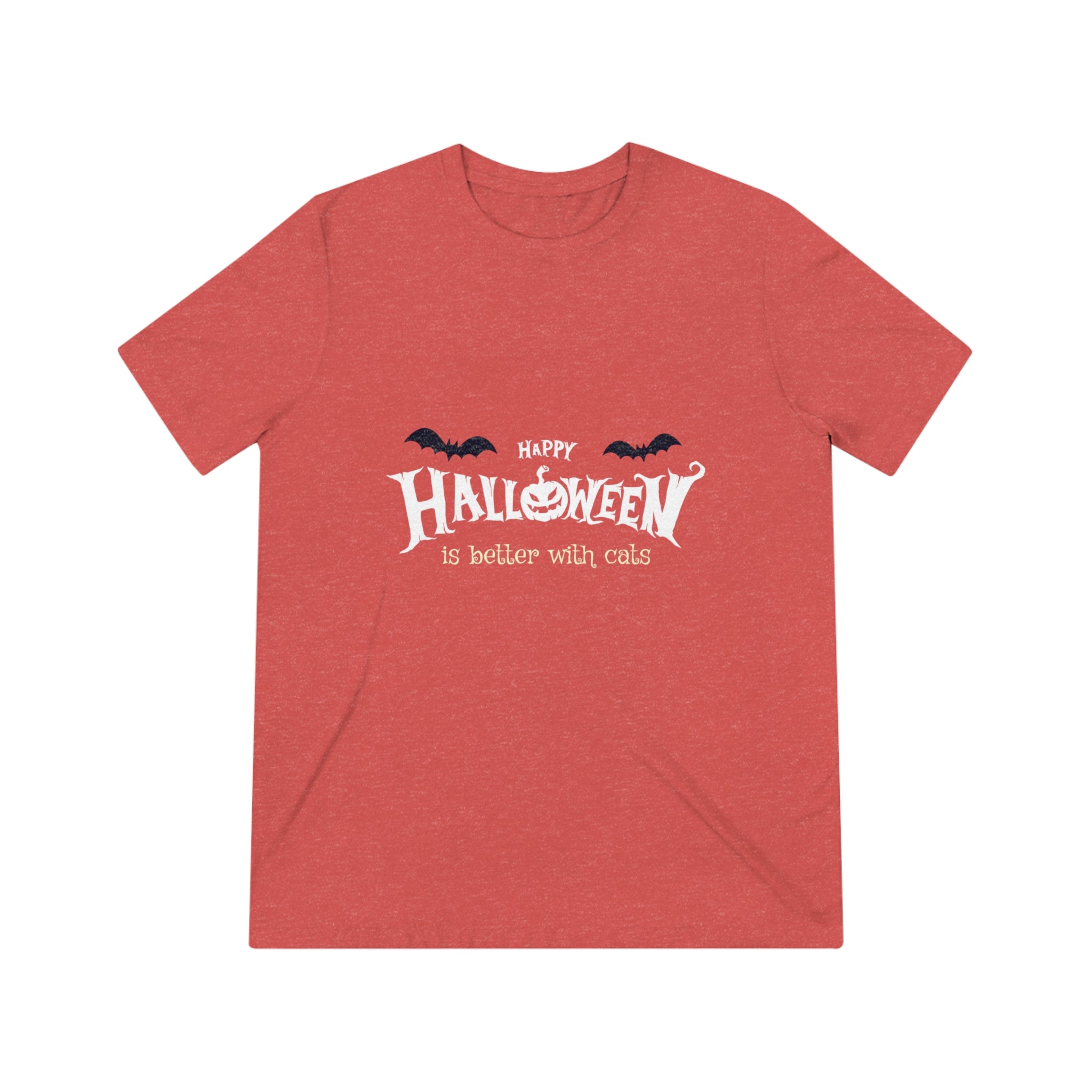 Halloween with Witch's Cats | Unisex Triblend Tee