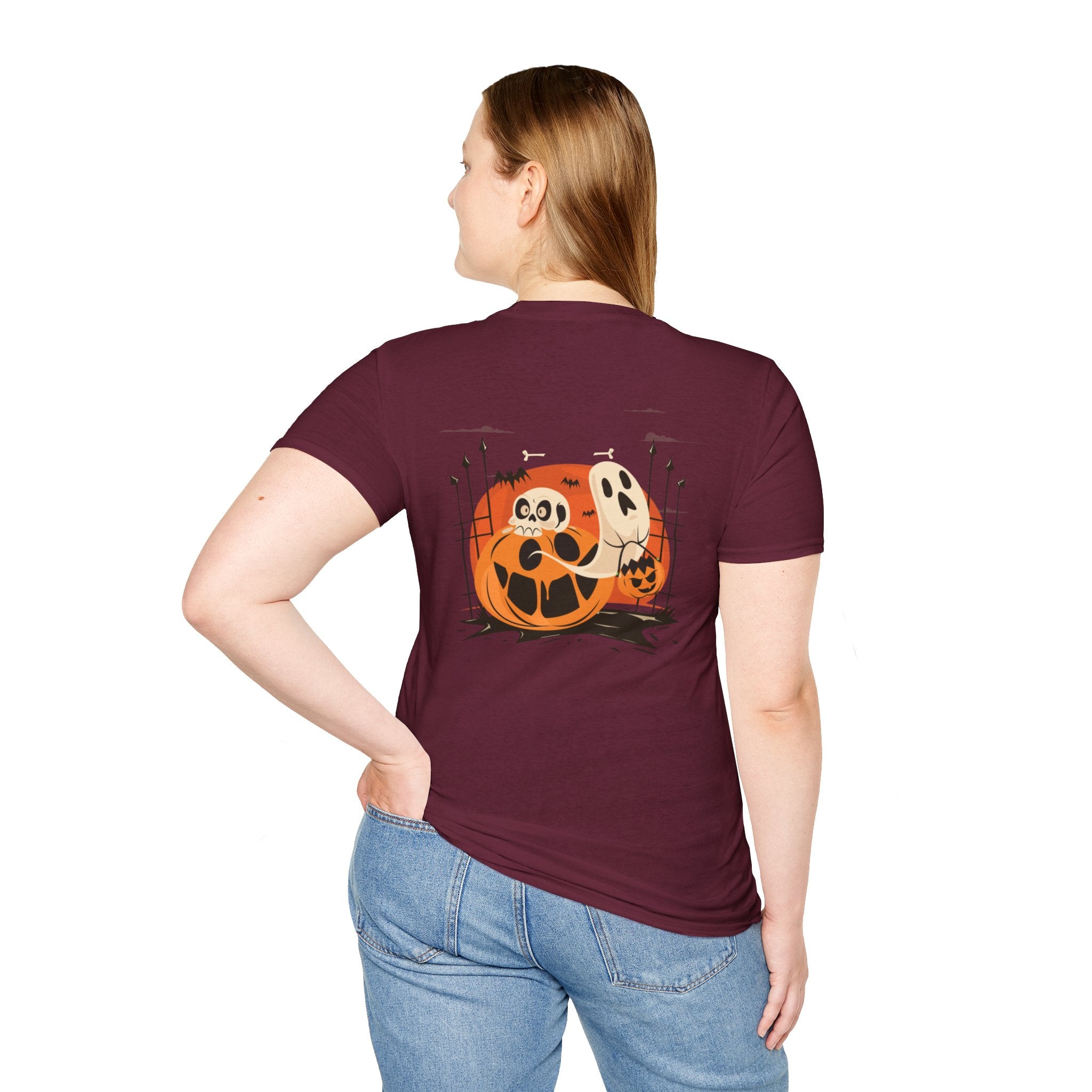 Halloween with Pumpkins | Unisex Softstyle T-Shirt