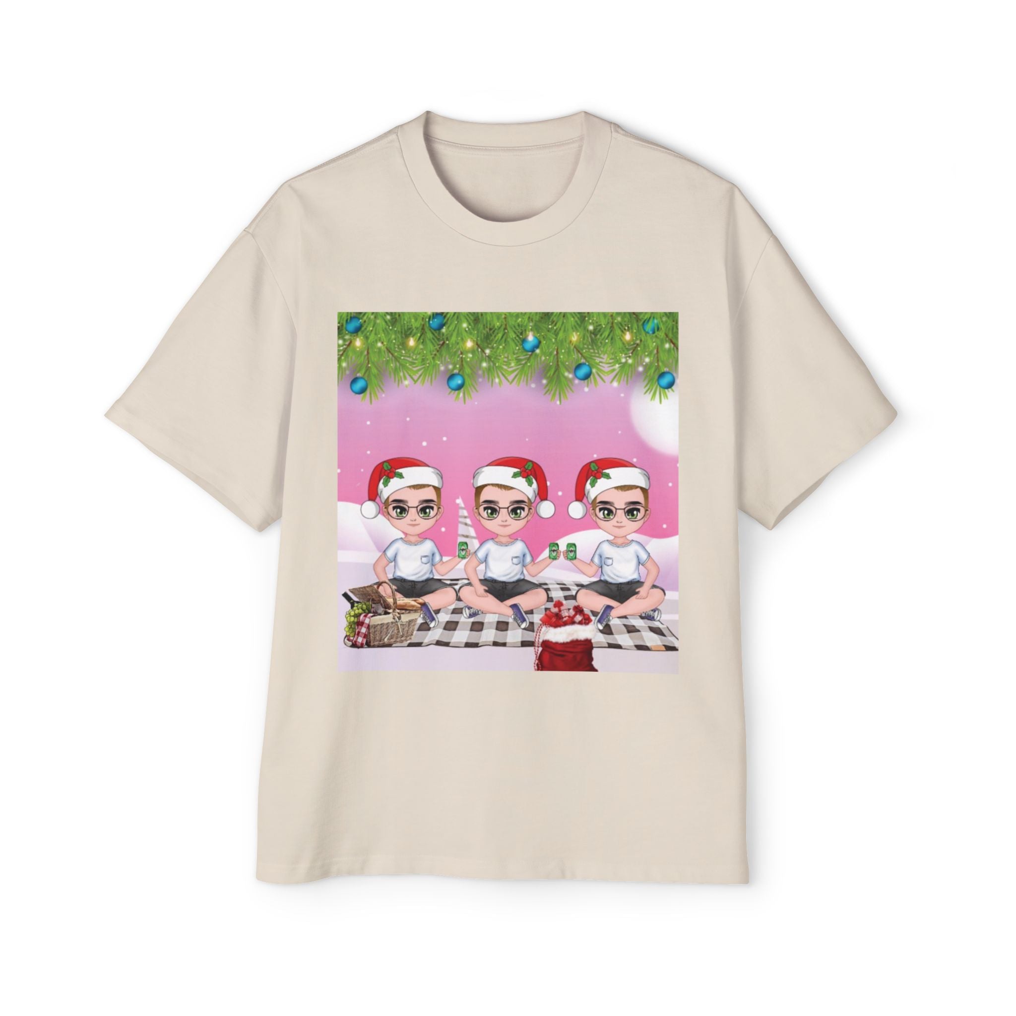 Christmas Friends | Men's Heavy Oversized Tee