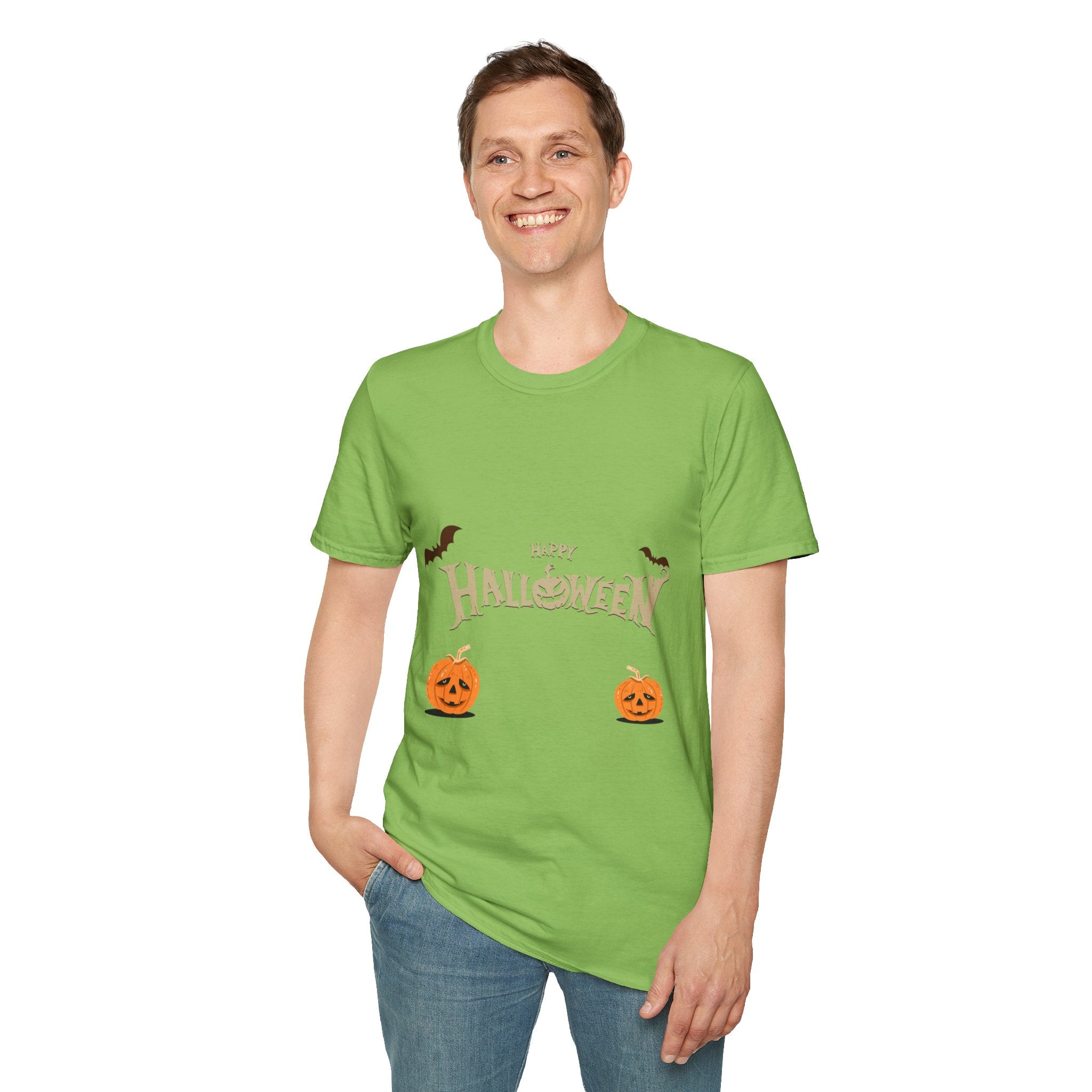 Halloween with Pumpkins | Unisex Softstyle T-Shirt