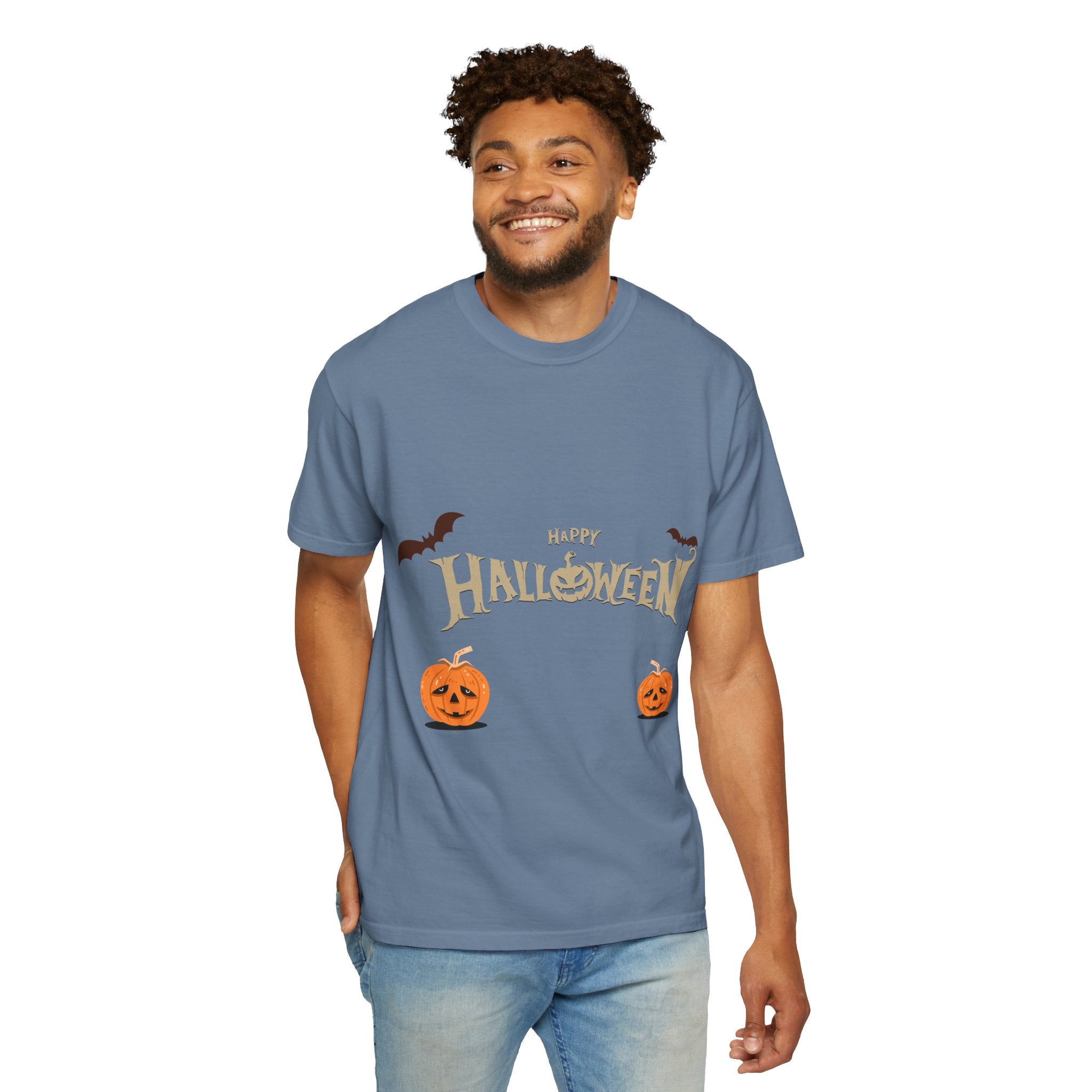 Halloween with Pumpkins | Unisex Garment-Dyed T-shirt