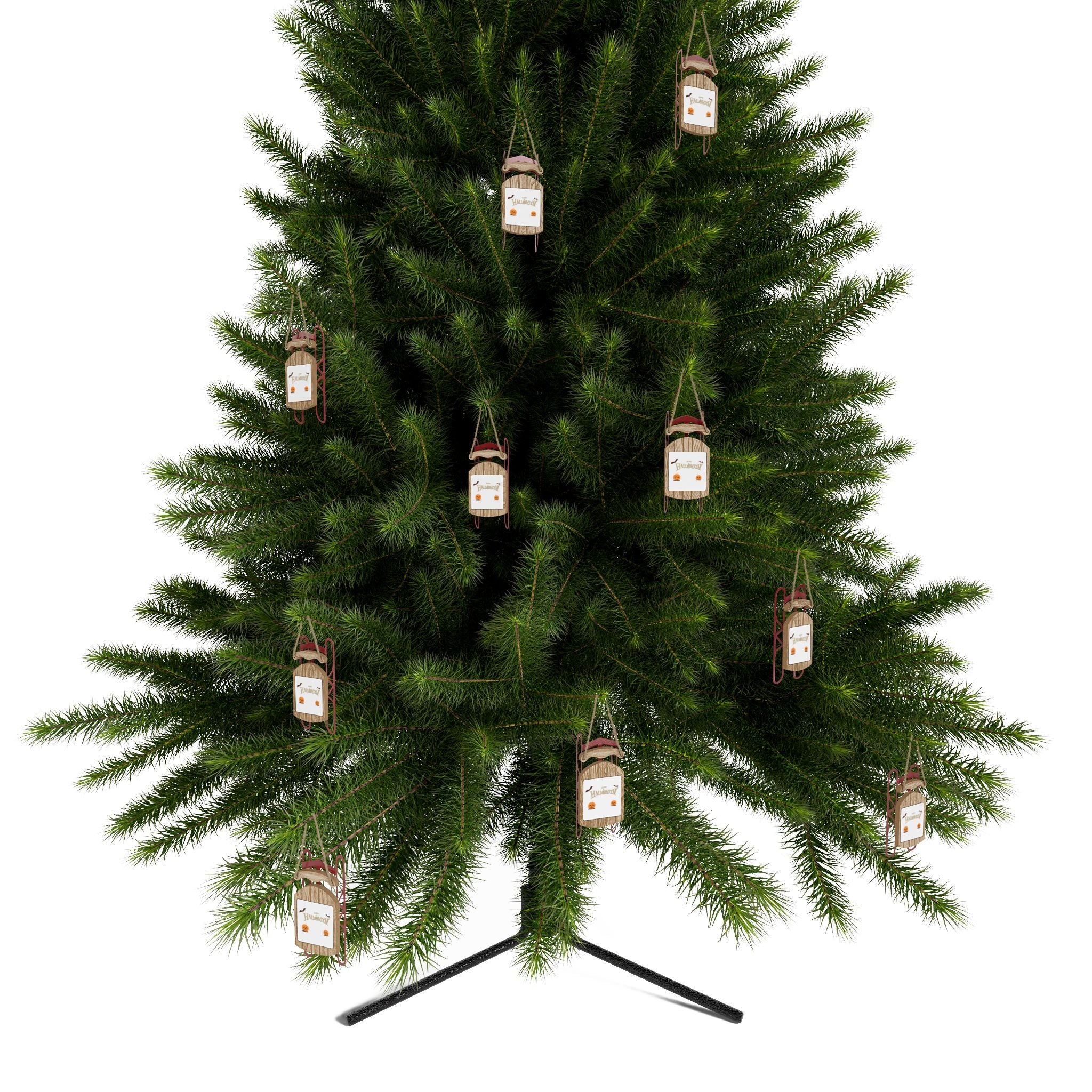 Happy Halloween with Pumpkin | Sled Ornaments