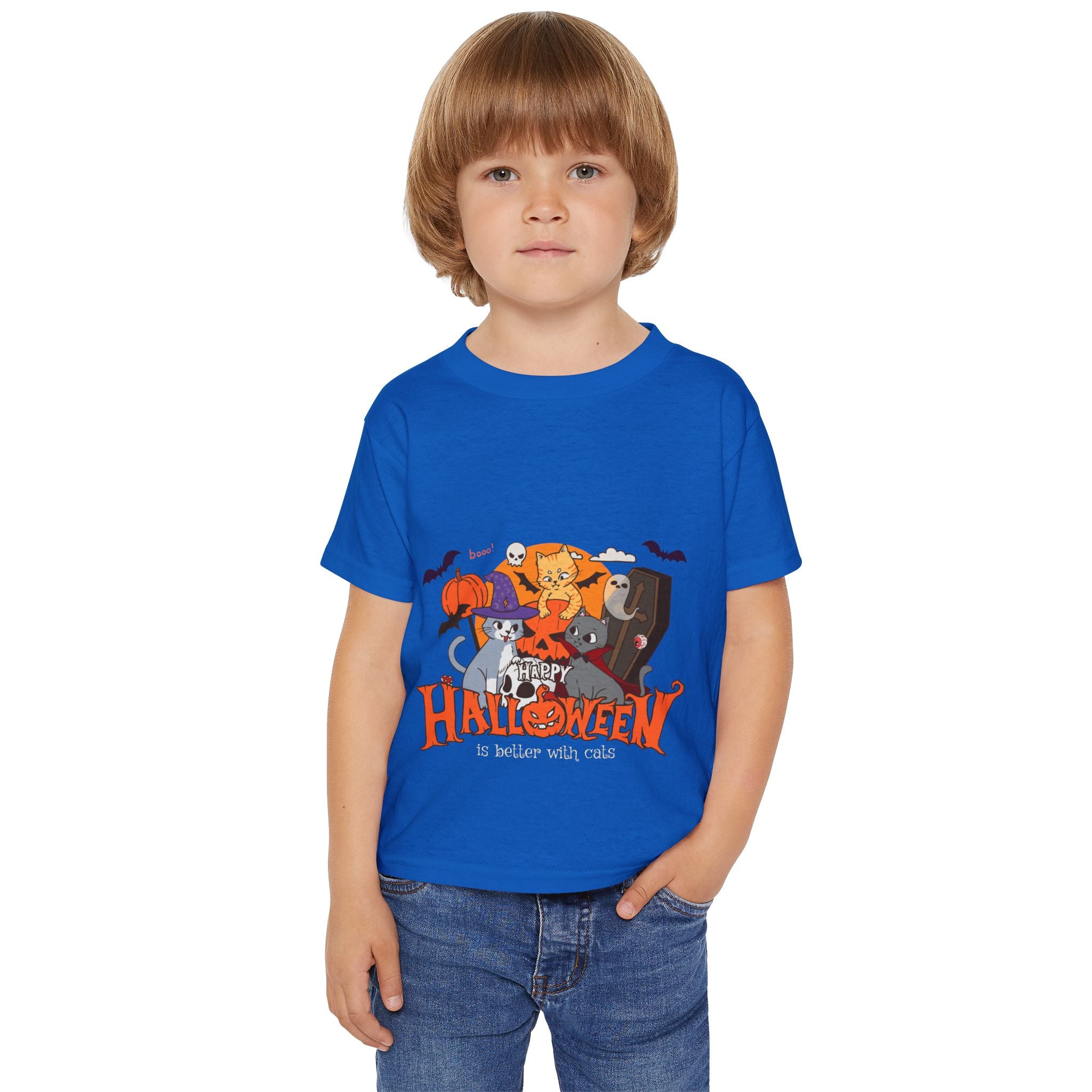 Halloween is Better with Cats | Heavy Cotton Toddler T-shirt