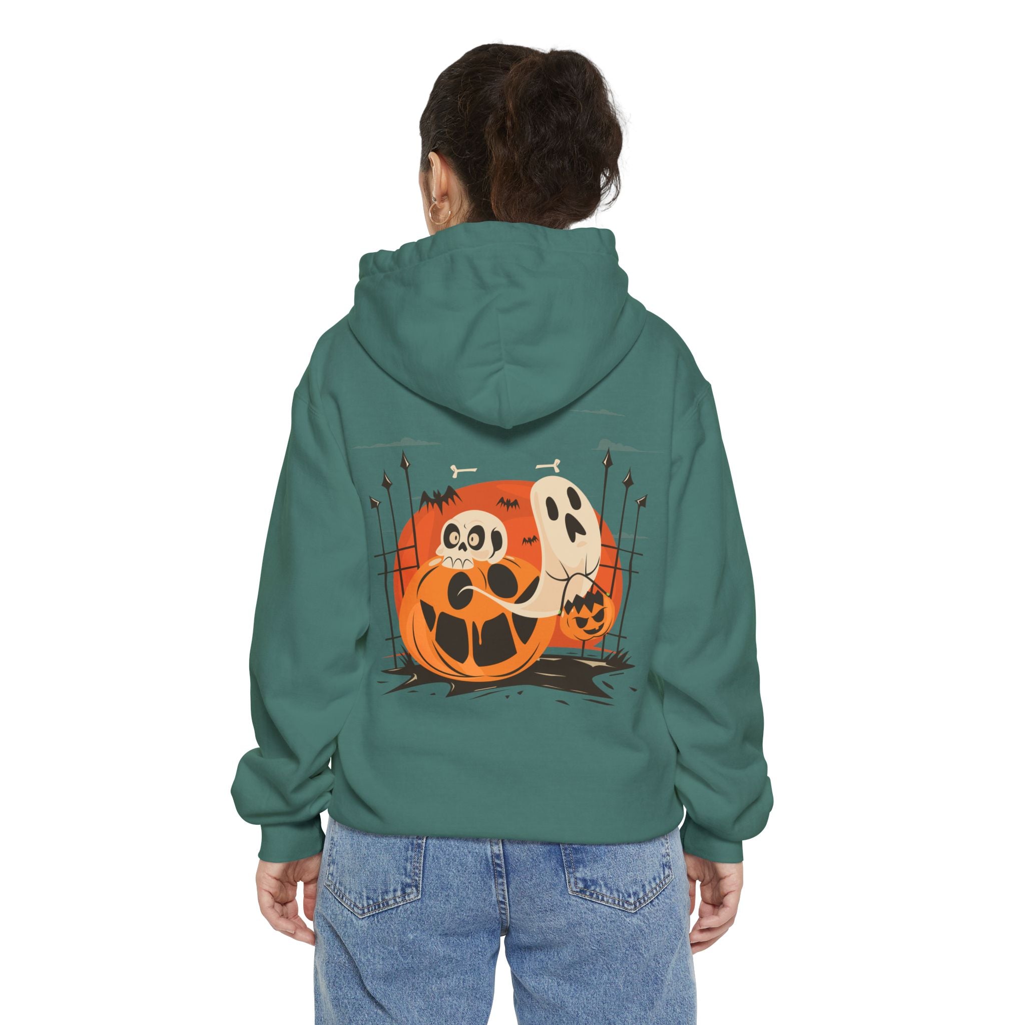 Halloween with Pumpkins | Unisex Garment-Dyed Hoodie