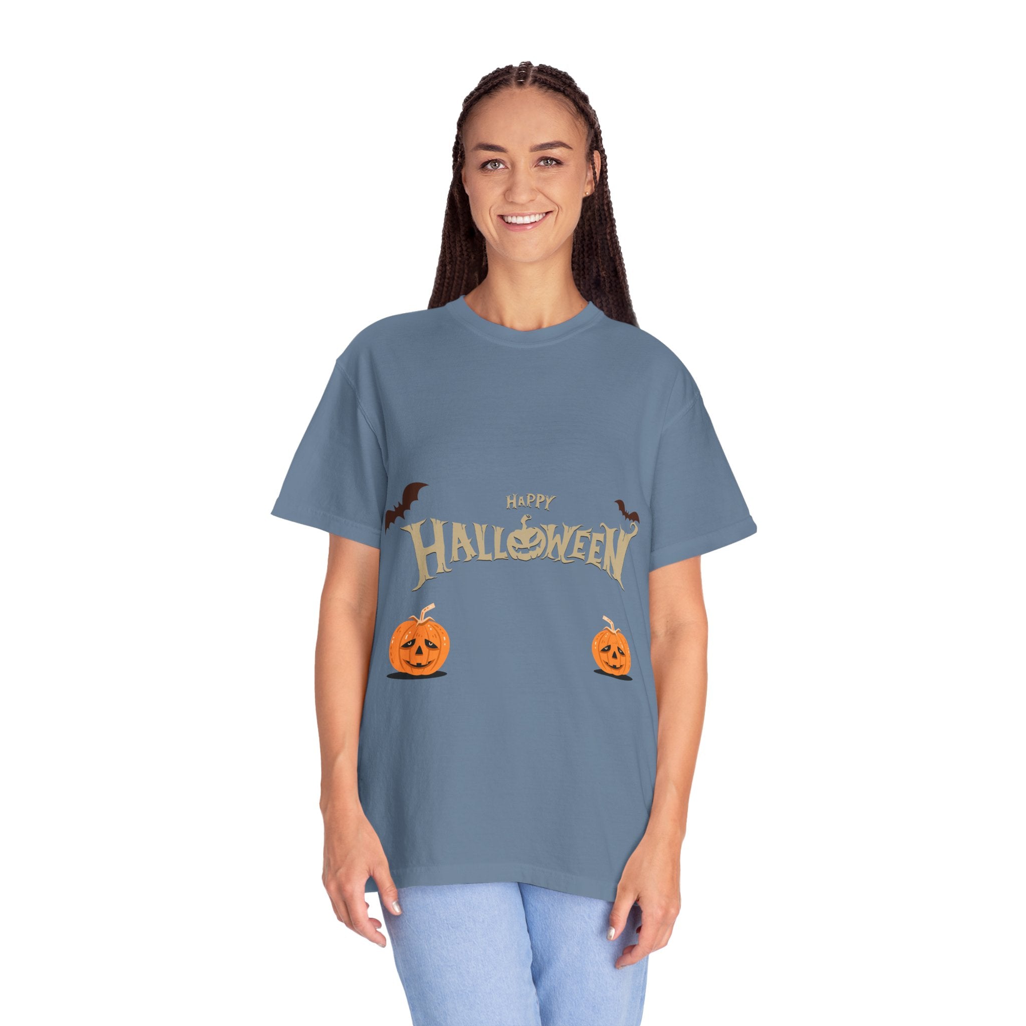 Halloween with Pumpkins | Unisex Garment-Dyed T-shirt