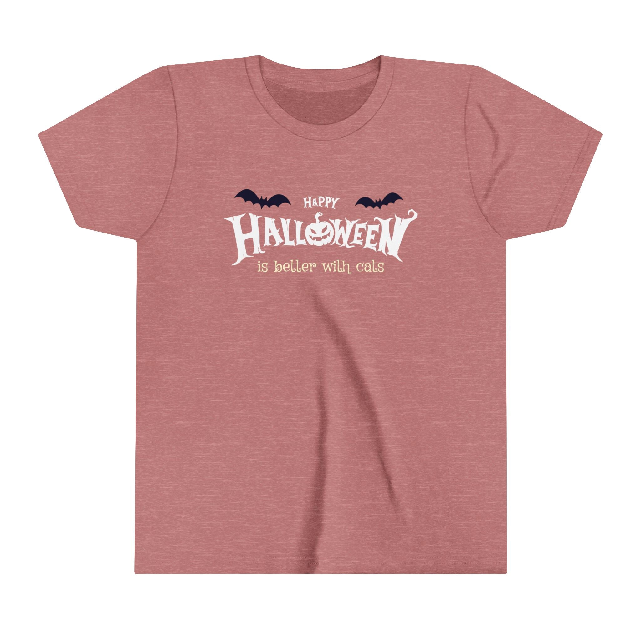 Halloween with Witch's Cats | Youth Short Sleeve Tee