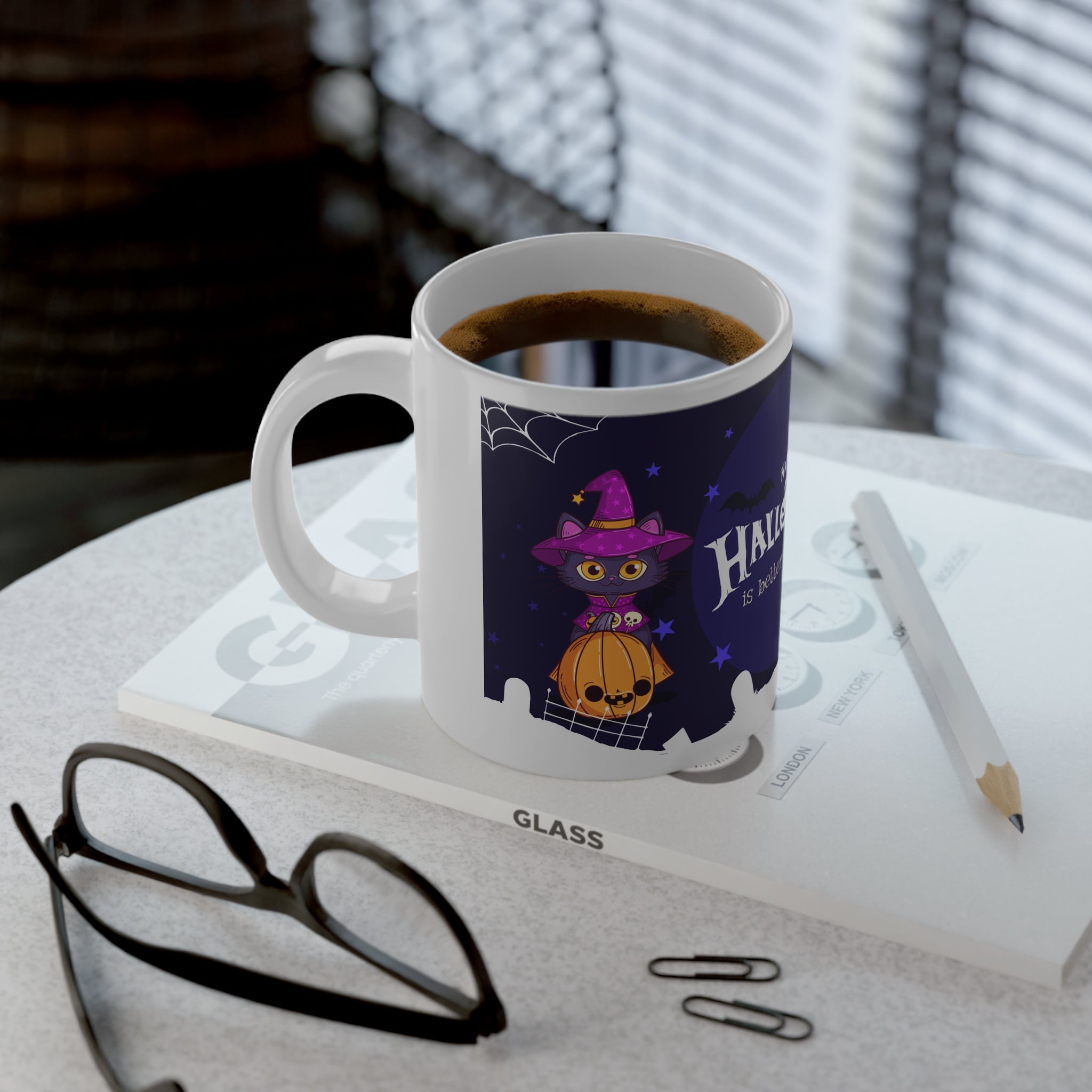 Happy Halloween with Witch's Cats | Jumbo Mug