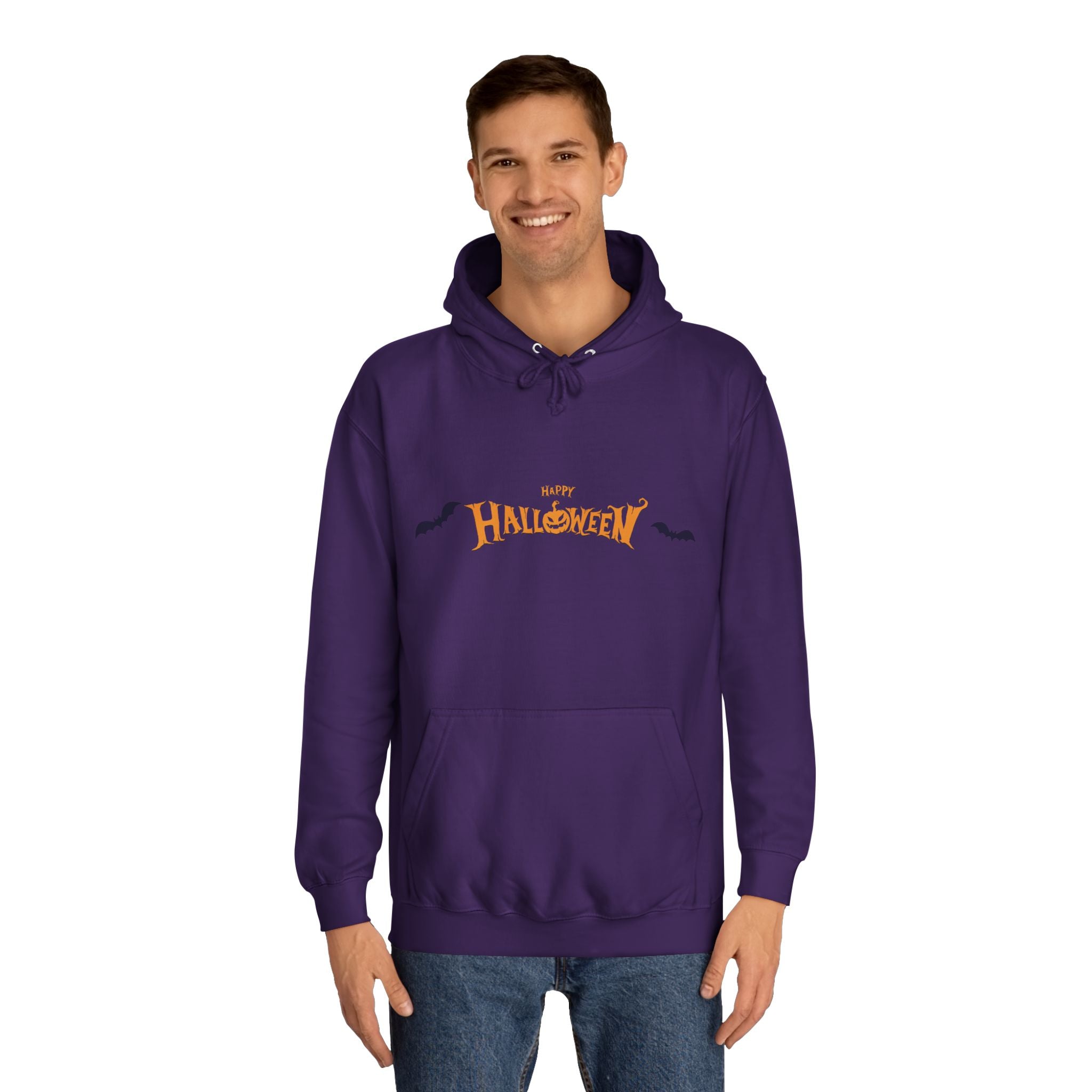 Halloween with Bats | Unisex College Hoodie