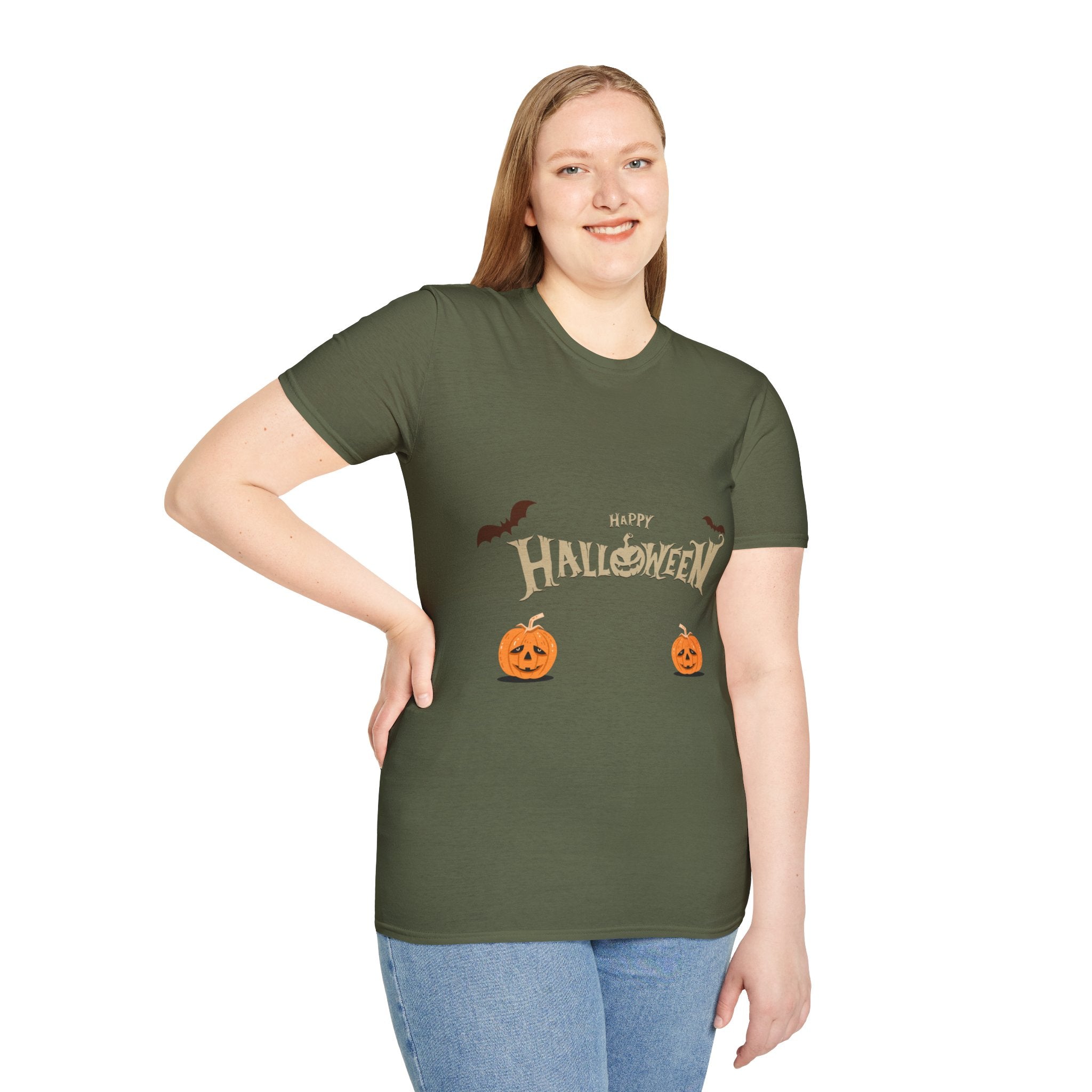 Halloween with Pumpkins | Unisex Softstyle T-Shirt
