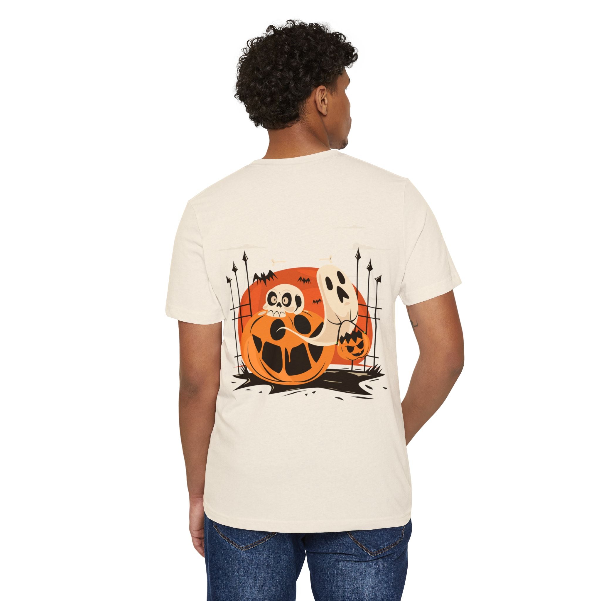 Halloween with Pumpkins | Unisex Recycled Organic T-Shirt