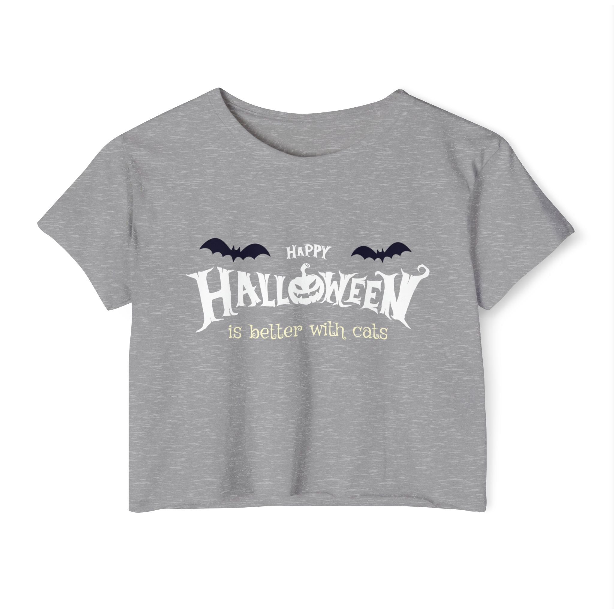 Halloween with Witch's Cats | Women's Festival Crop Top