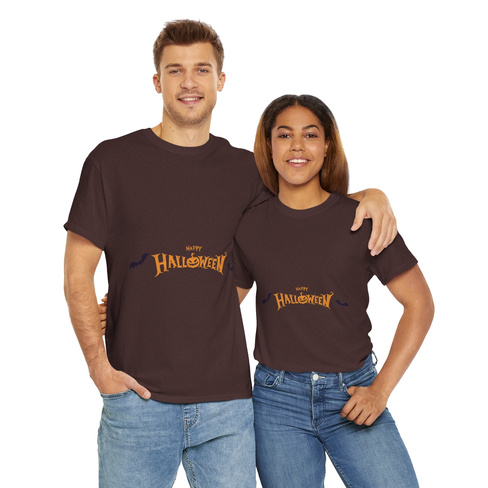 Halloween with Bats | Unisex Heavy Cotton Tee