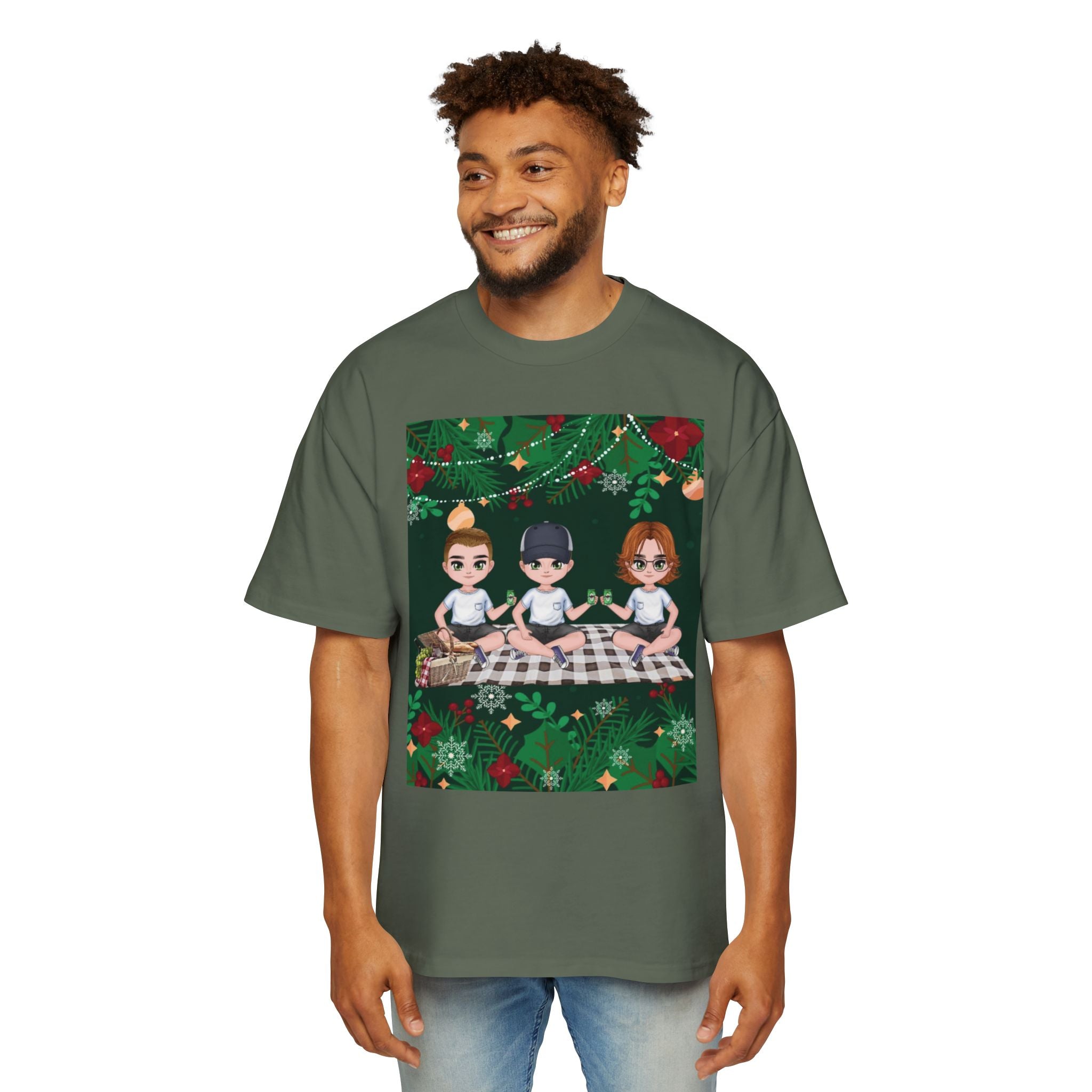 Christmas Family | Men's Heavy Oversized Tee