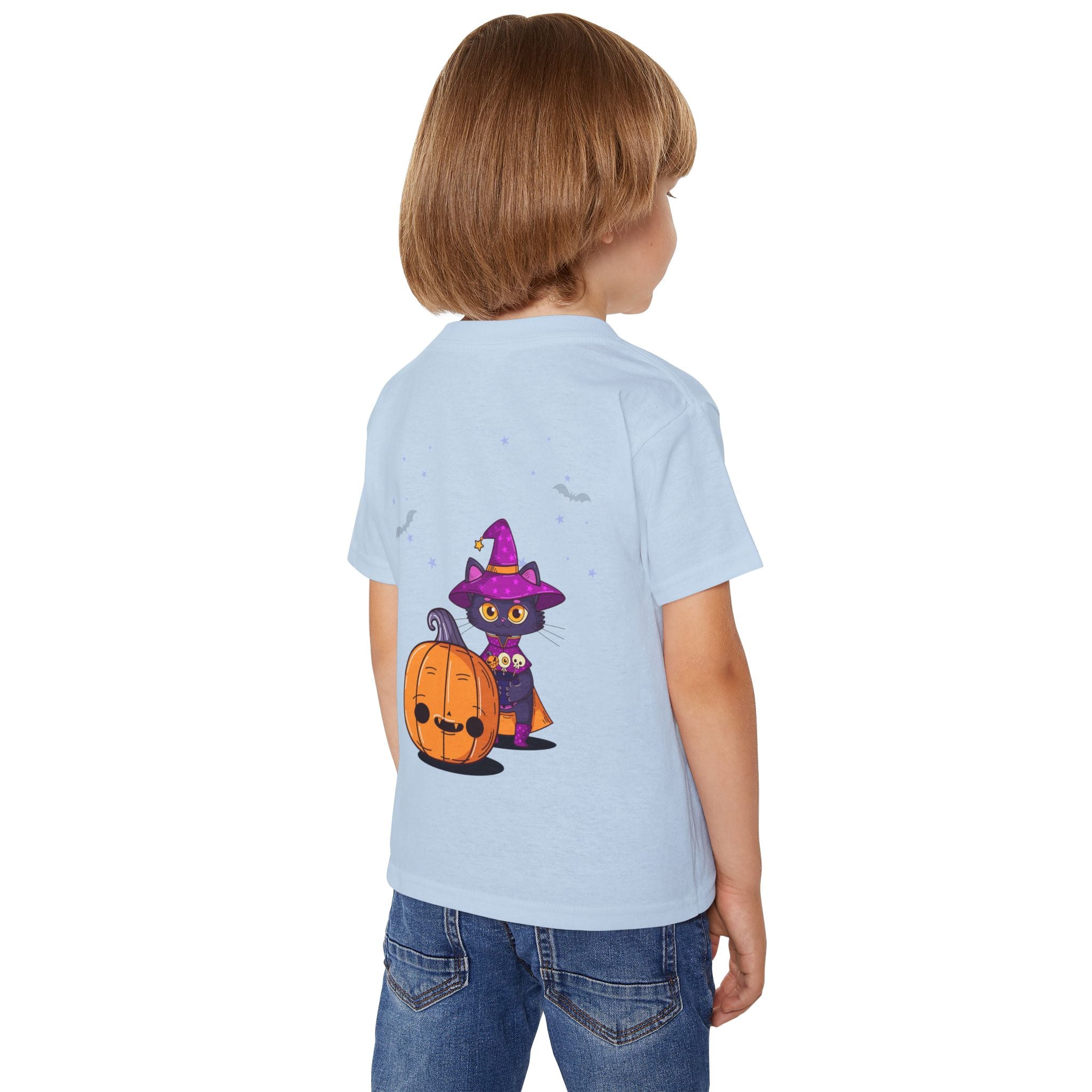 Halloween with Witch's Cats | Heavy Cotton Toddler T-shirt