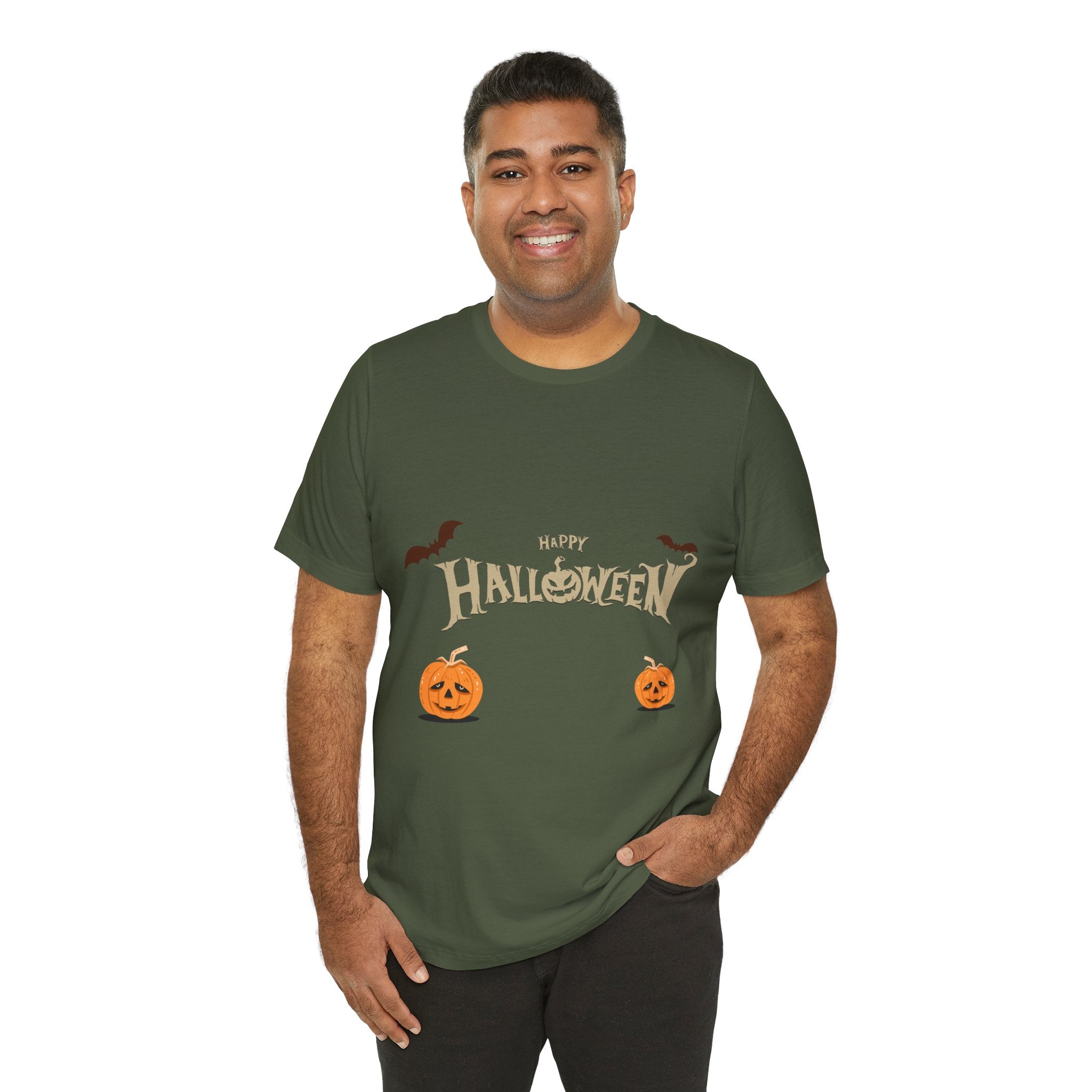 Halloween with Pumpkins | Unisex Jersey Short Sleeve Tee