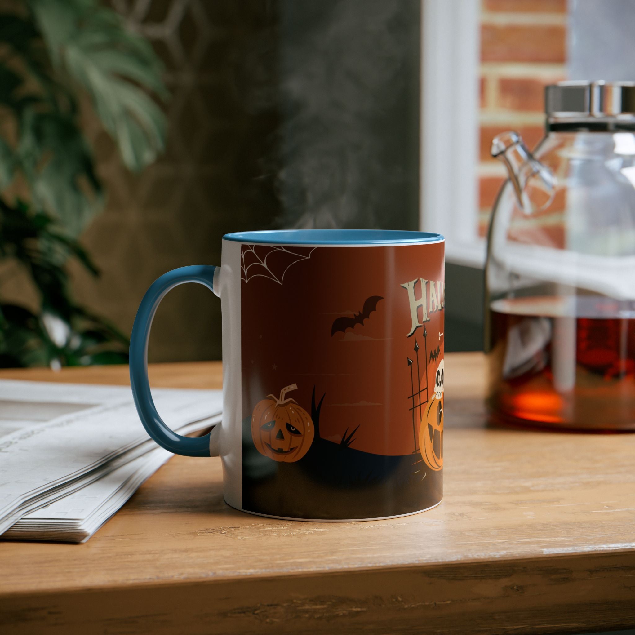 Happy Halloween with Pumpkin | Two-Tone Coffee Mugs