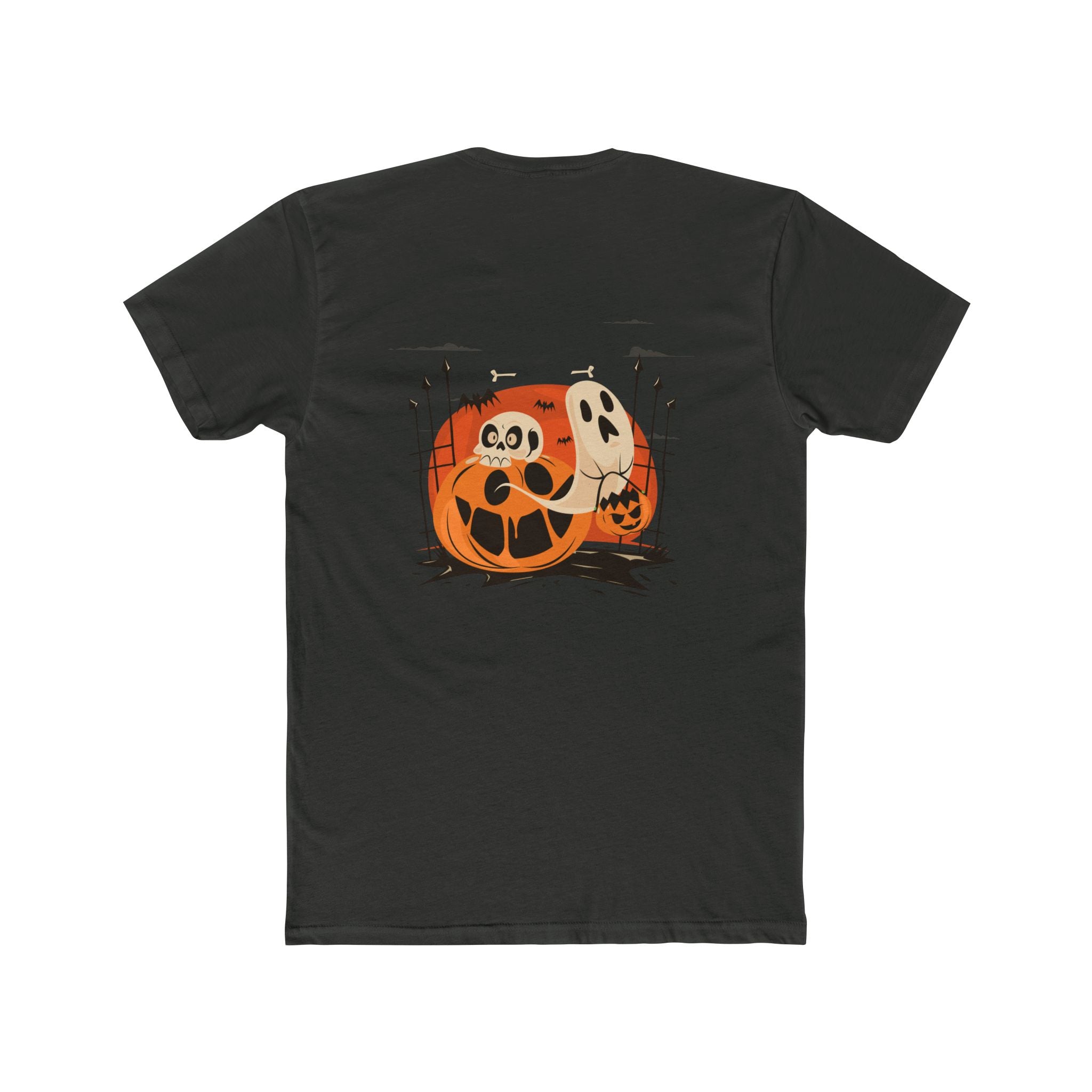 Halloween with Pumpkins | Unisex Cotton Crew Tee