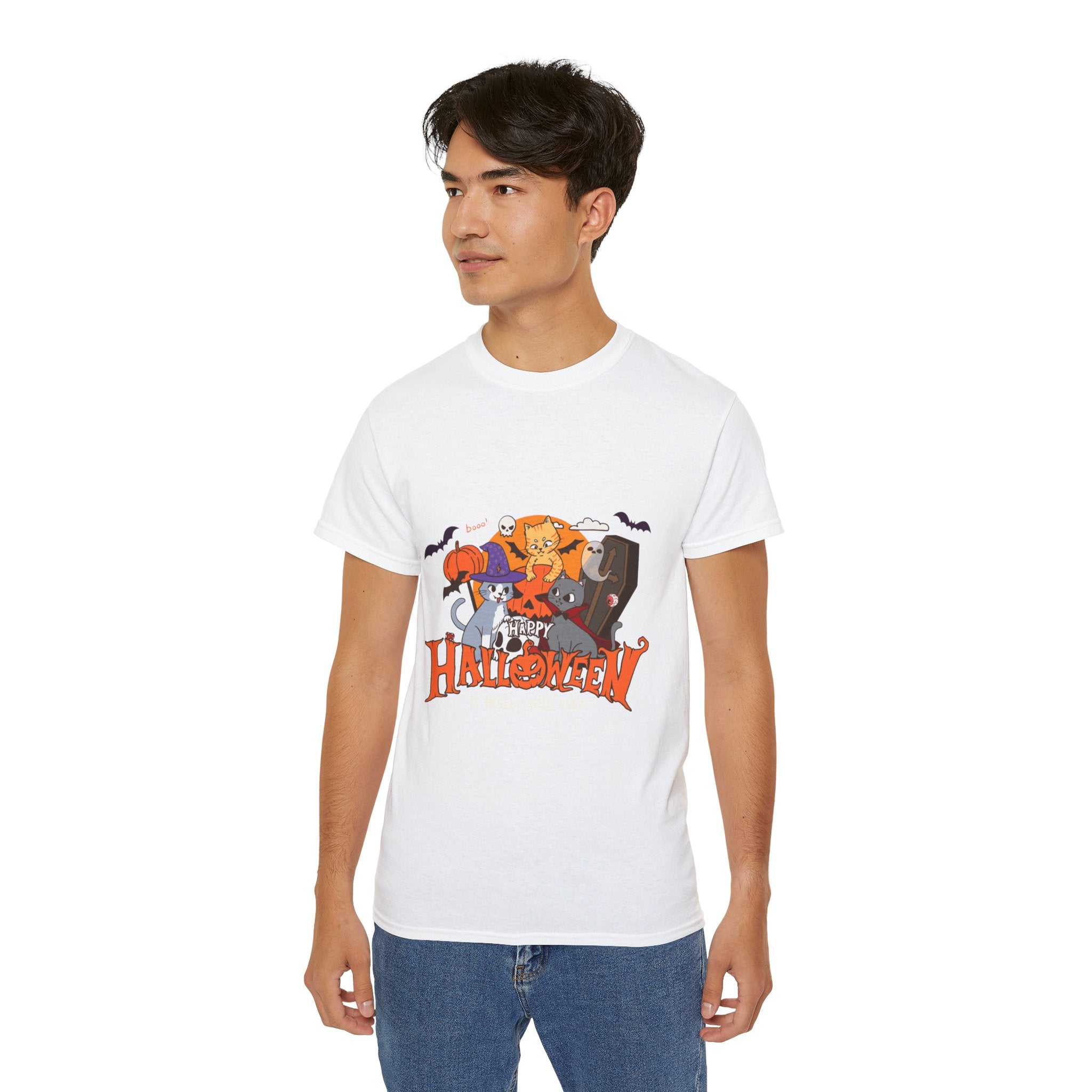 Halloween is Better with Cats | Unisex Ultra Cotton Tee