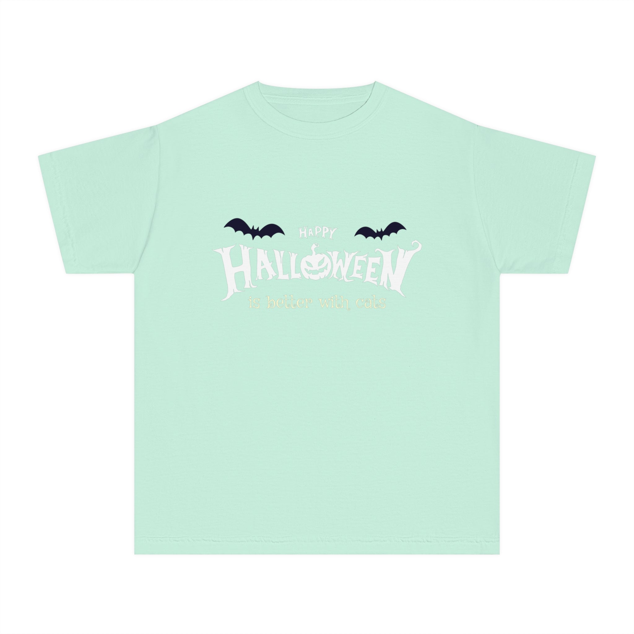 Halloween with Witch's Cats | Youth Midweight Tee
