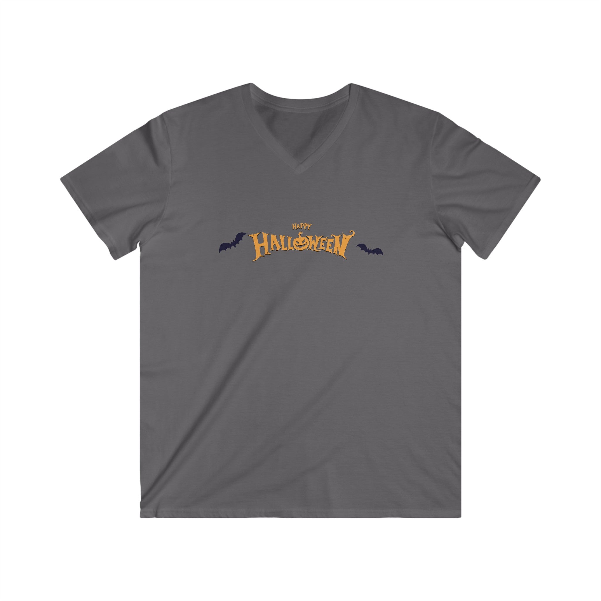 Halloween with Bats | Men's Fitted V-Neck Short Sleeve Tee