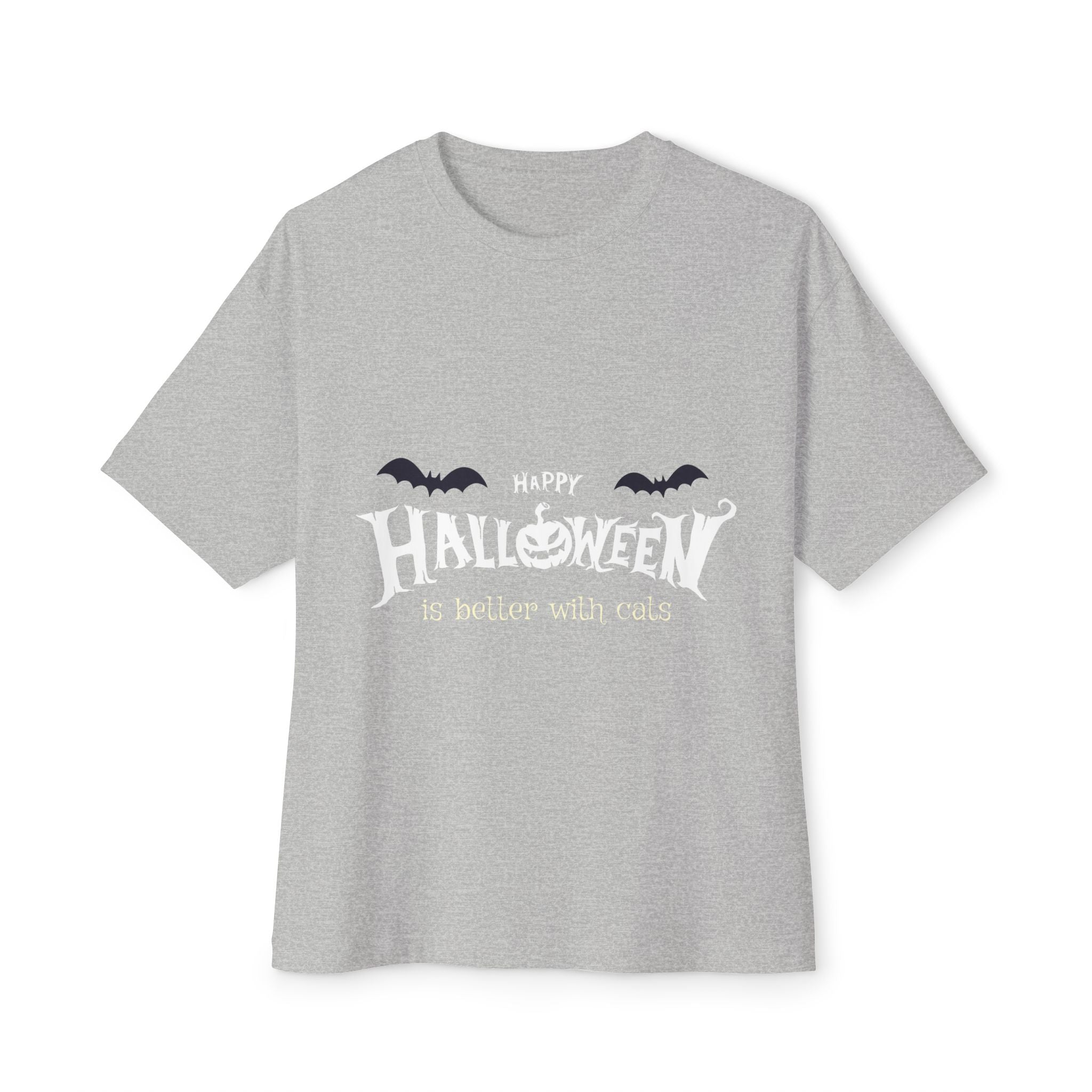 Halloween with Witch's Cats | Unisex Oversized Boxy Tee