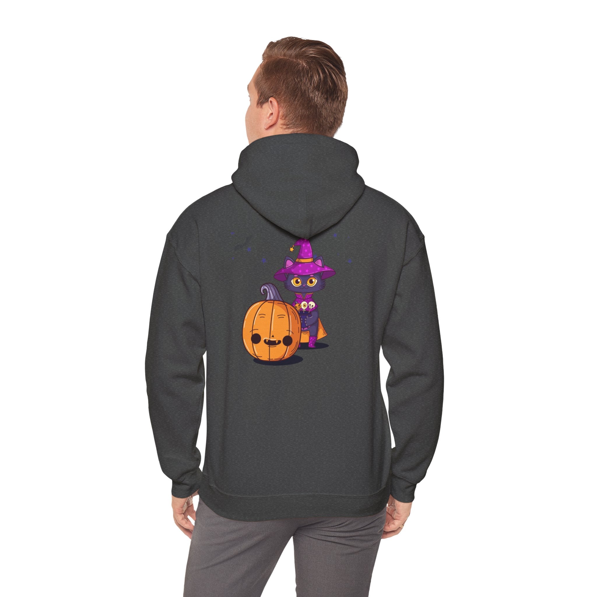 Halloween with Witch's Cats | Unisex Heavy Blend Hooded Sweatshirt