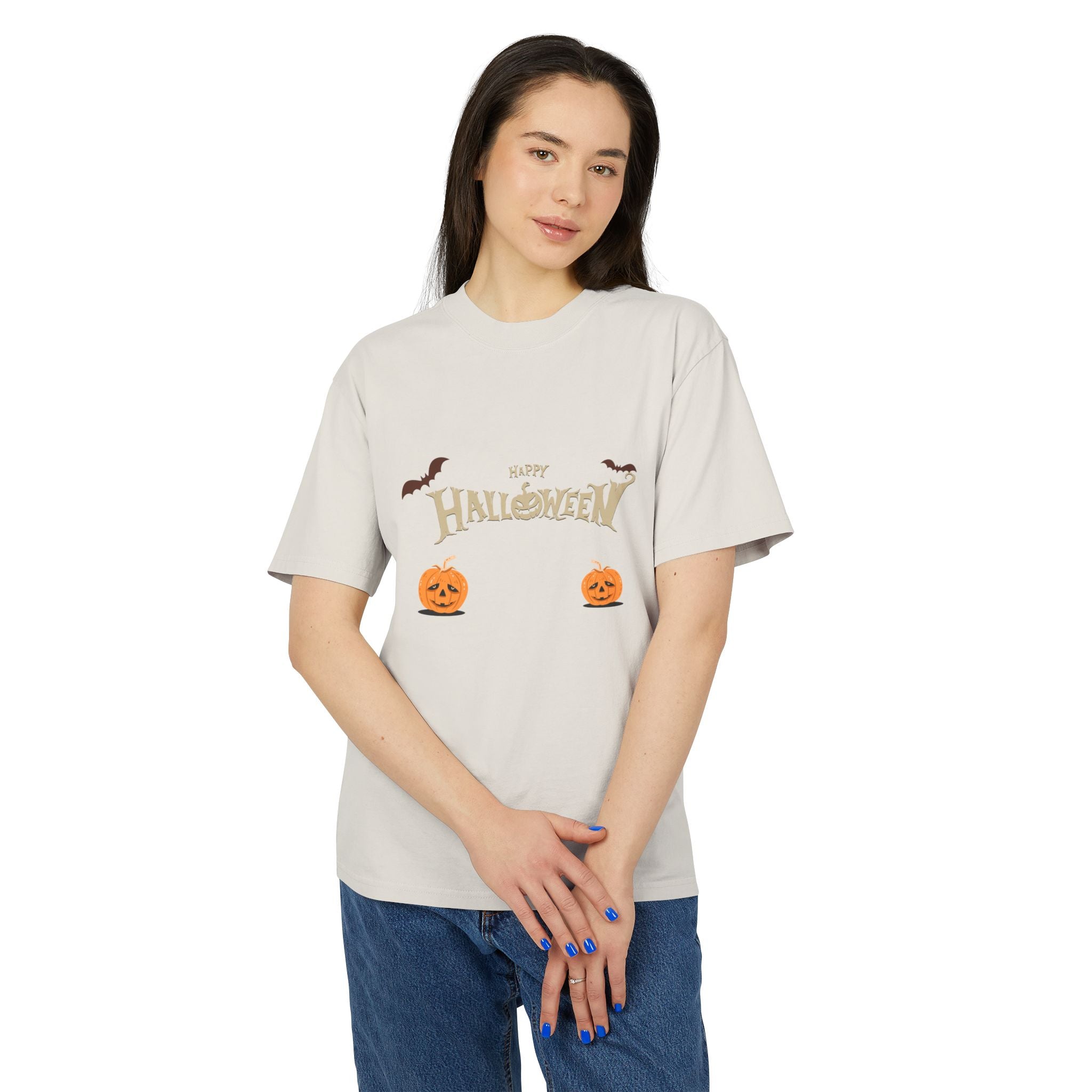 Halloween with Pumpkins | Unisex Heavy Faded Tee