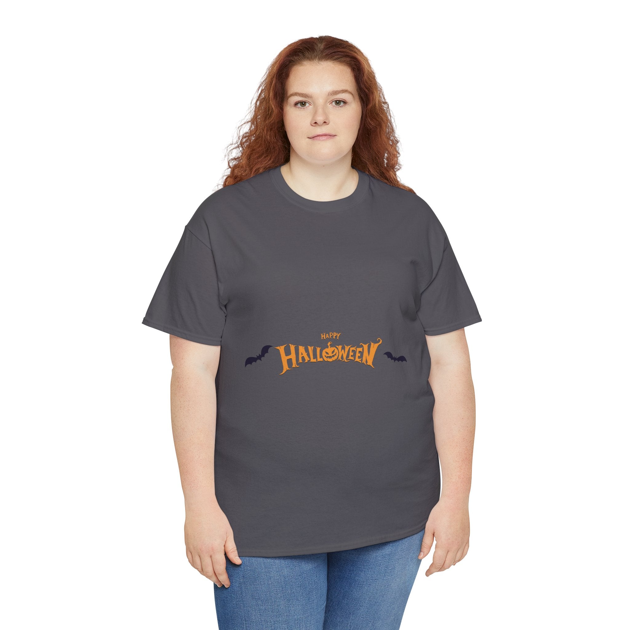 Halloween with Bats | Unisex Heavy Cotton Tee