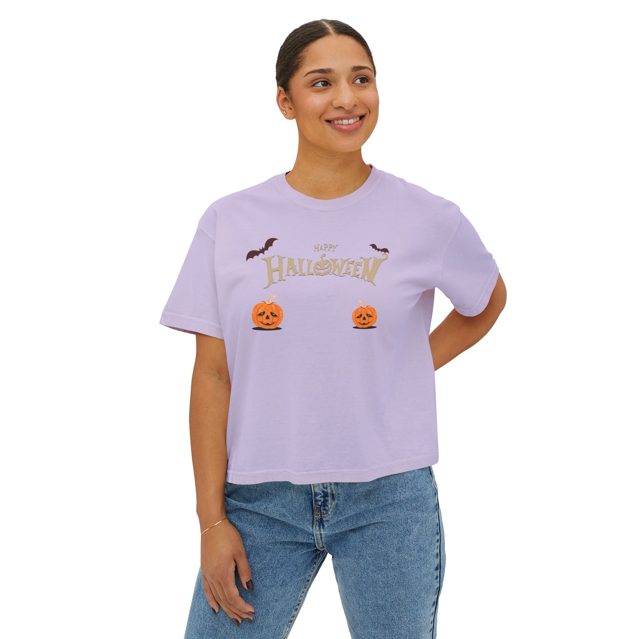 Halloween with Pumpkins | Women's Boxy Tee