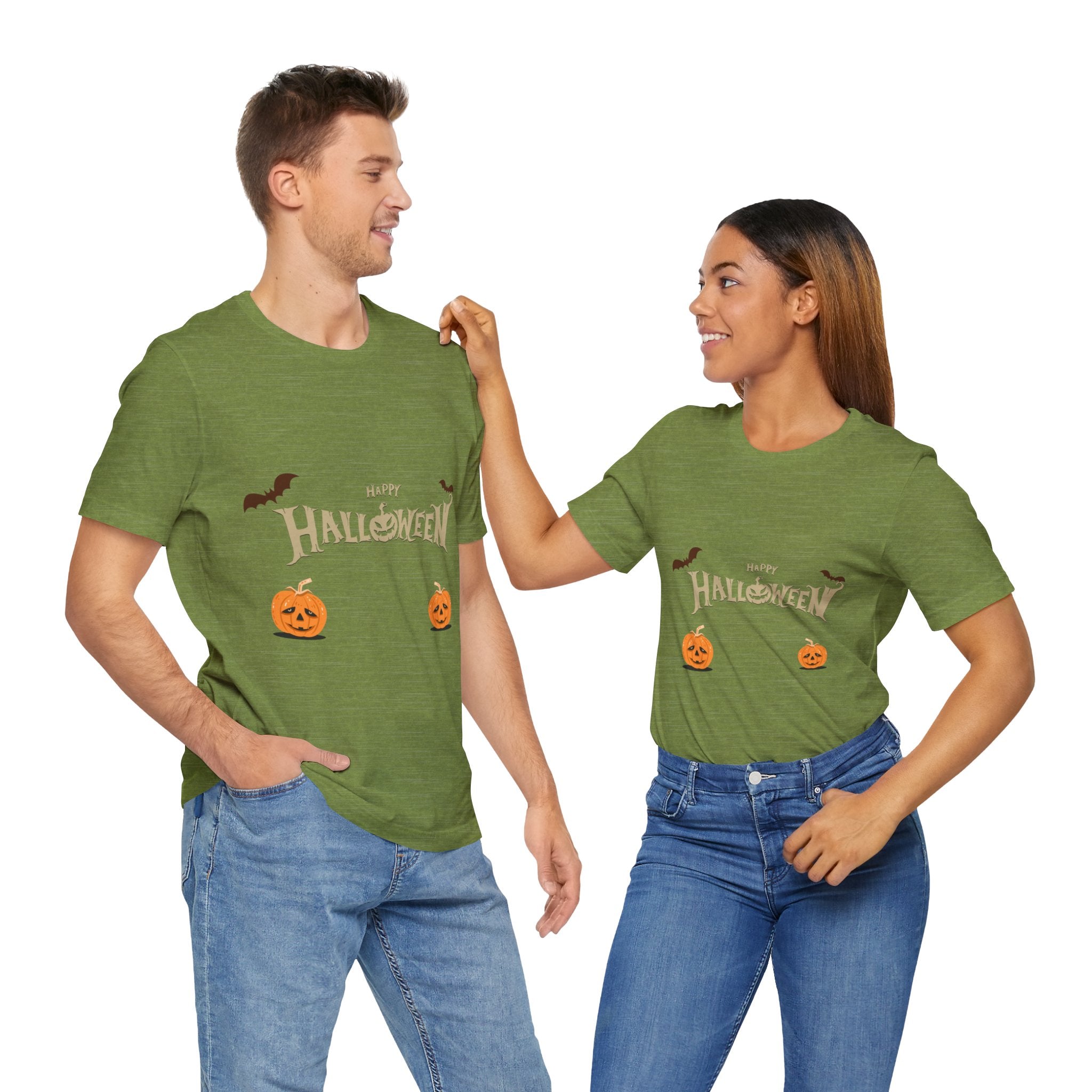 Halloween with Pumpkins | Unisex Jersey Short Sleeve Tee
