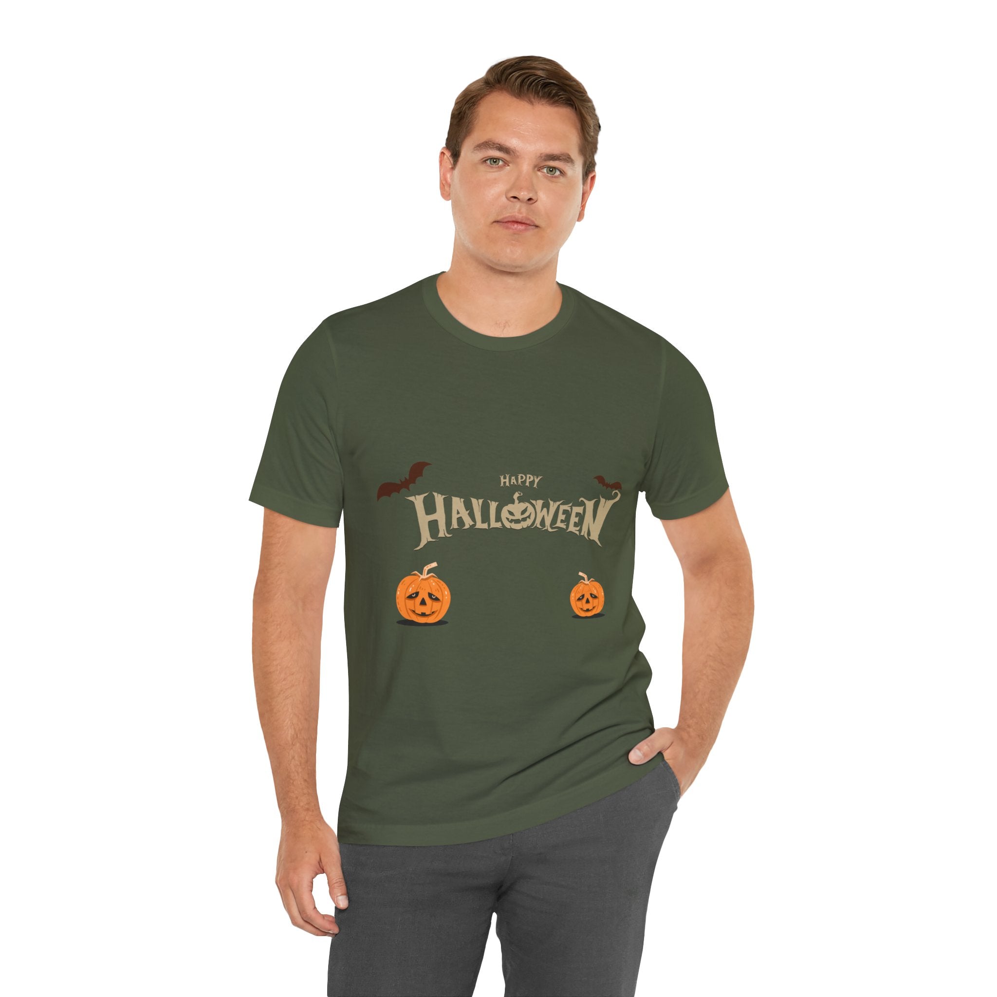 Halloween with Pumpkins | Unisex Jersey Short Sleeve Tee