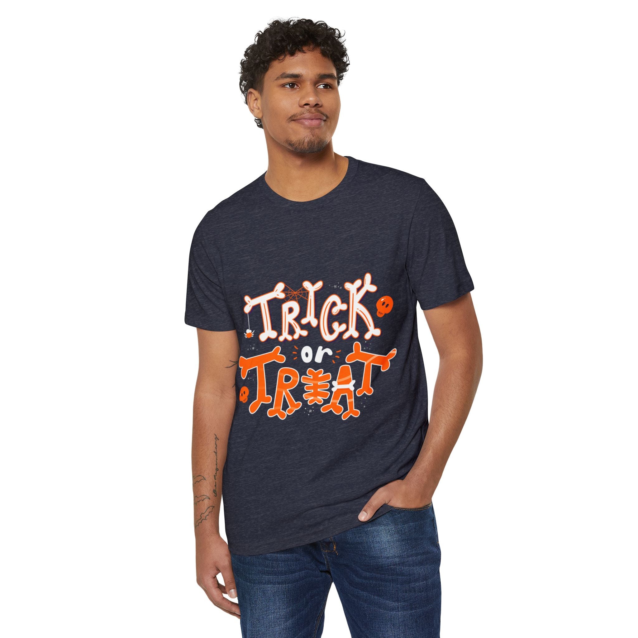 Halloween Trick or Treat | Unisex Recycled Organic T-Shirt