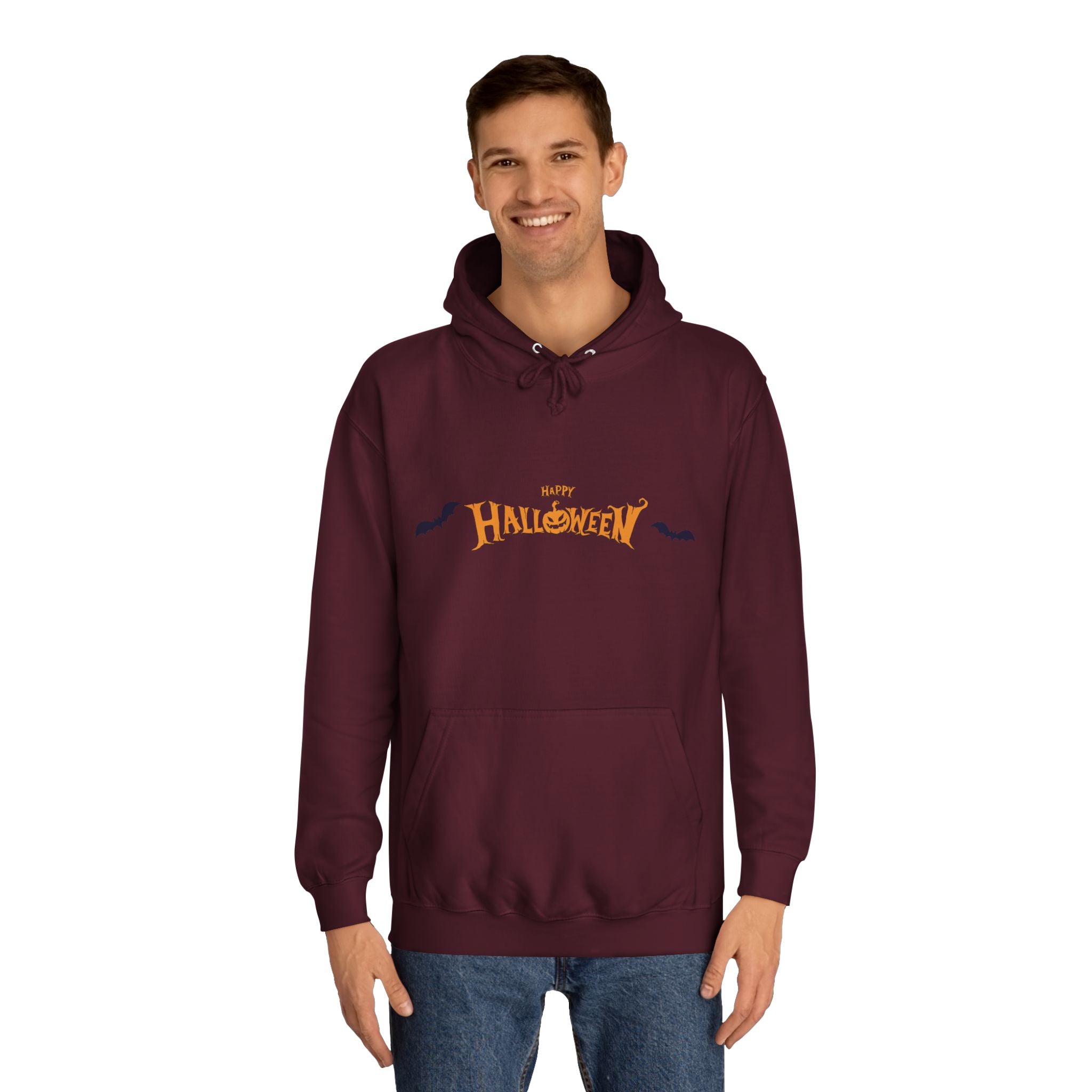 Halloween with Bats | Unisex College Hoodie
