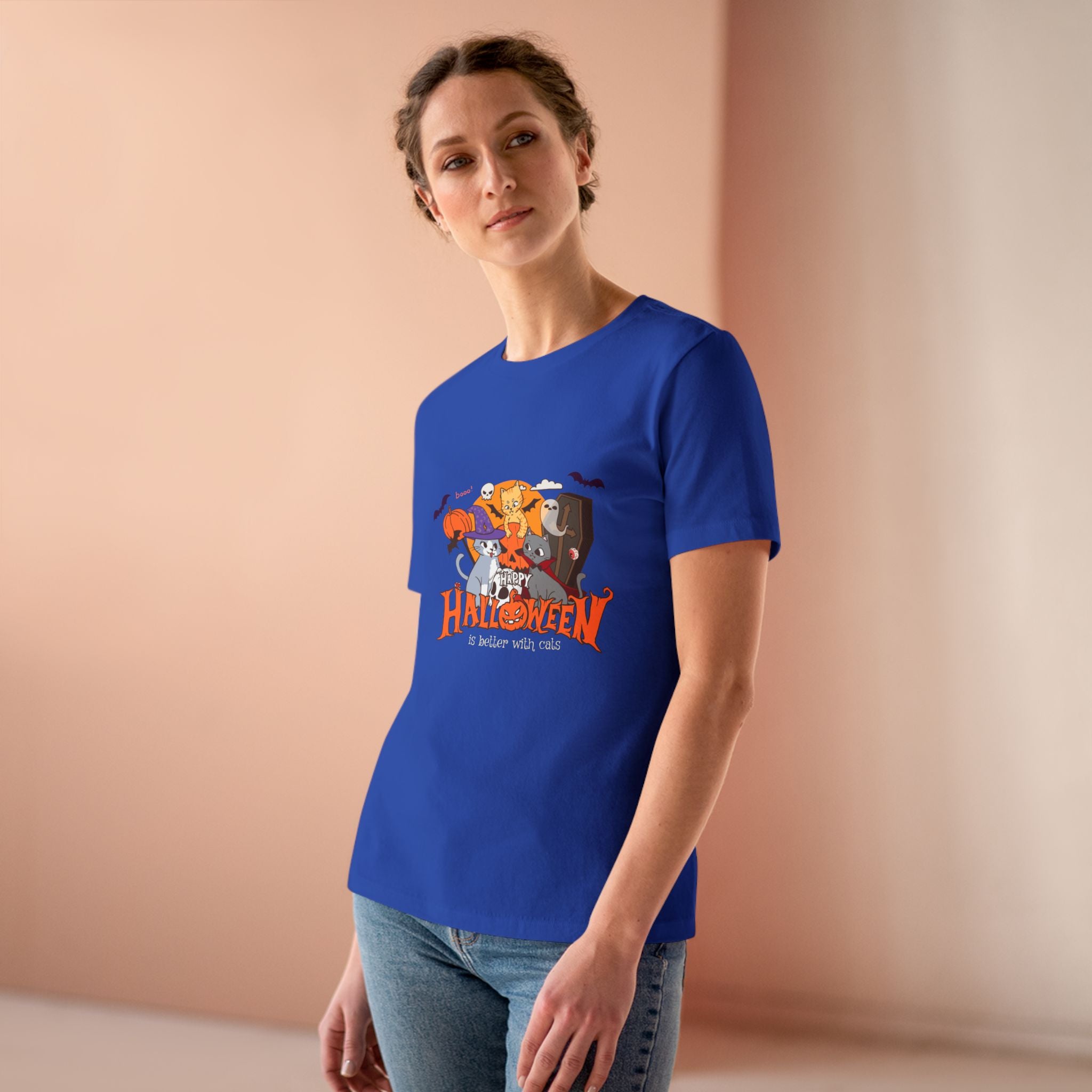 Halloween is Better with Cats | Women's Cotton Tee