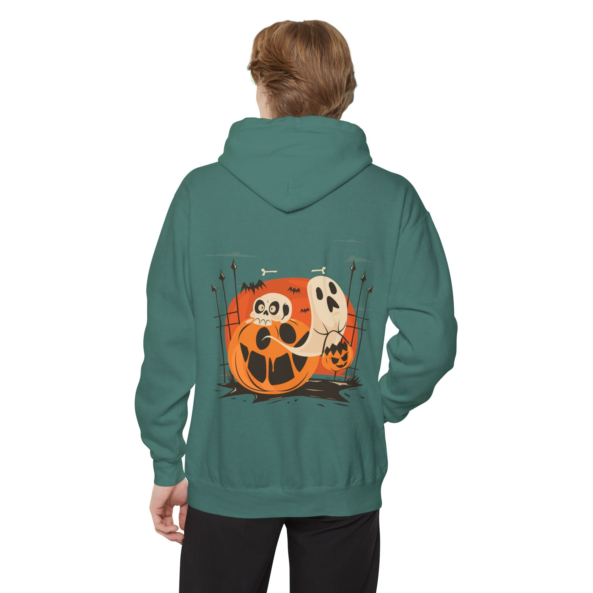 Halloween with Pumpkins | Unisex Garment-Dyed Hoodie
