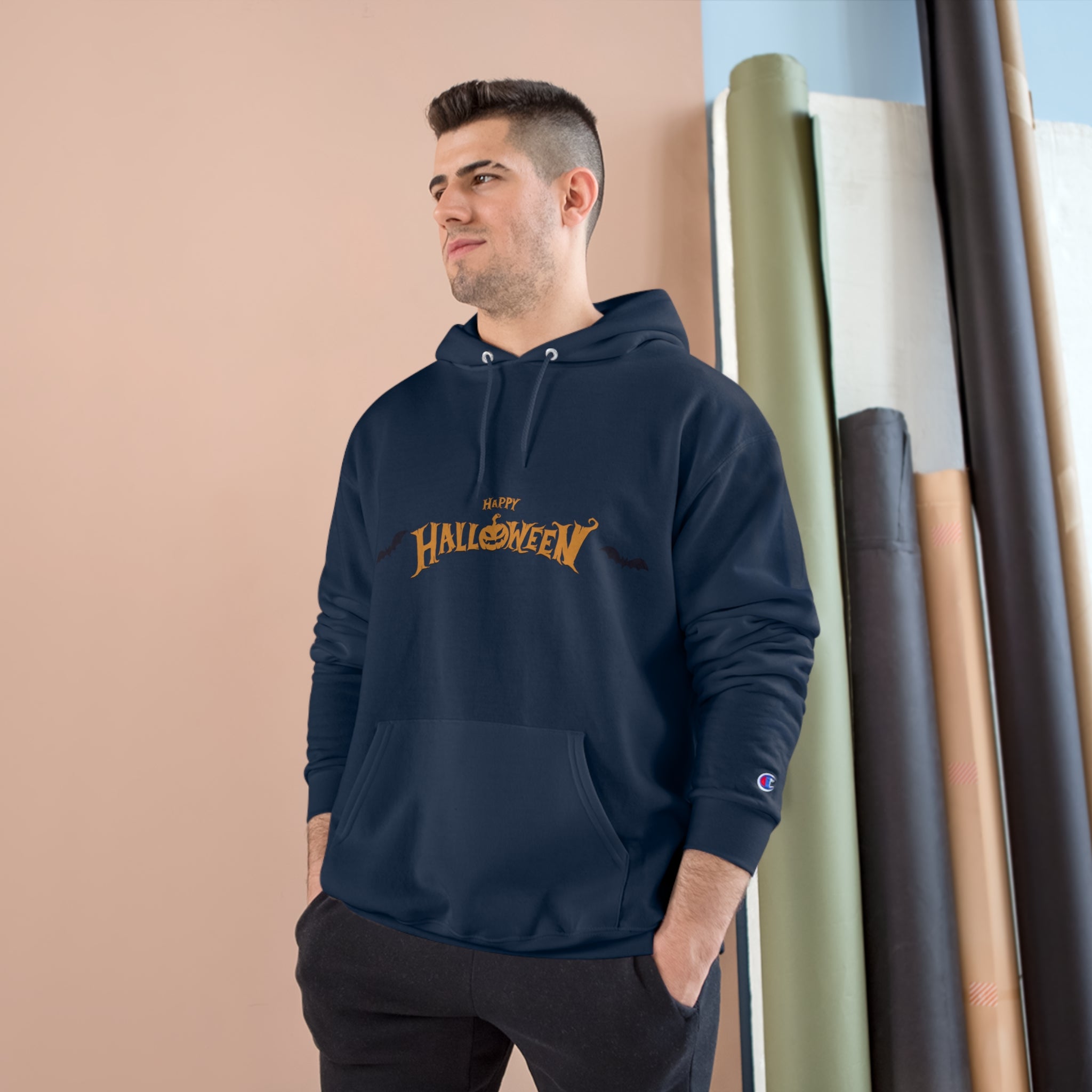 Halloween with Bats | Champion Hoodie