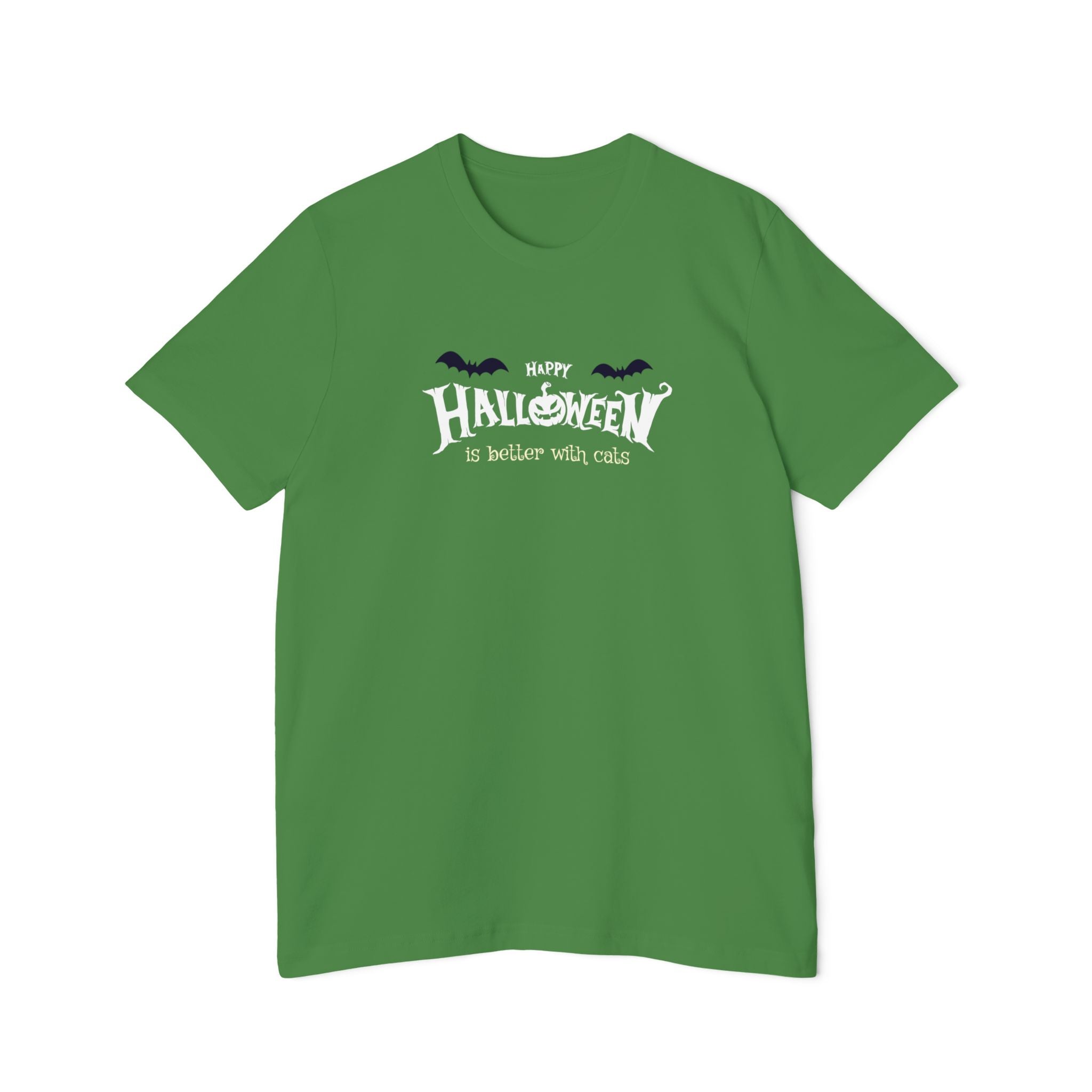 Halloween with Witch's Cats | USA-Made Unisex Short-Sleeve Jersey T-Shirt