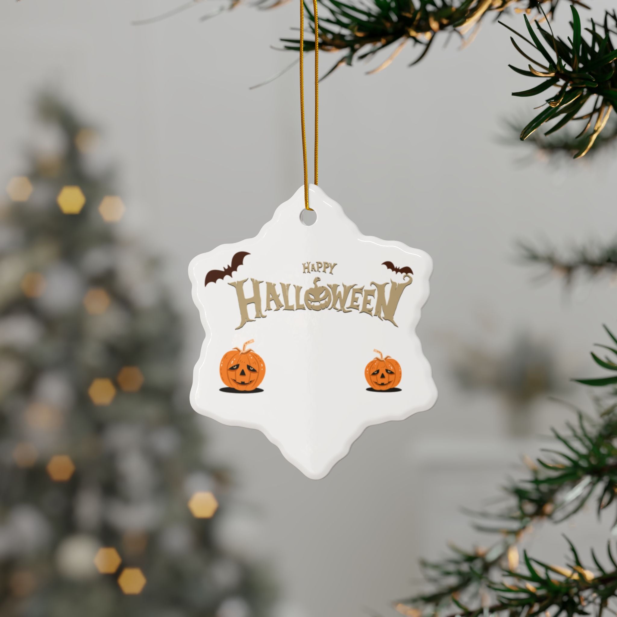 Happy Halloween with Pumpkin | Ceramic Ornaments