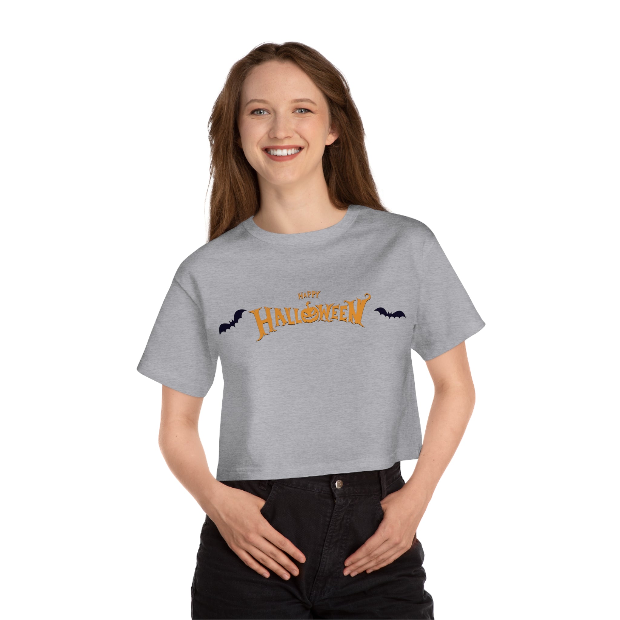 Halloween with Bats | Champion Women's Heritage Cropped T-Shirt