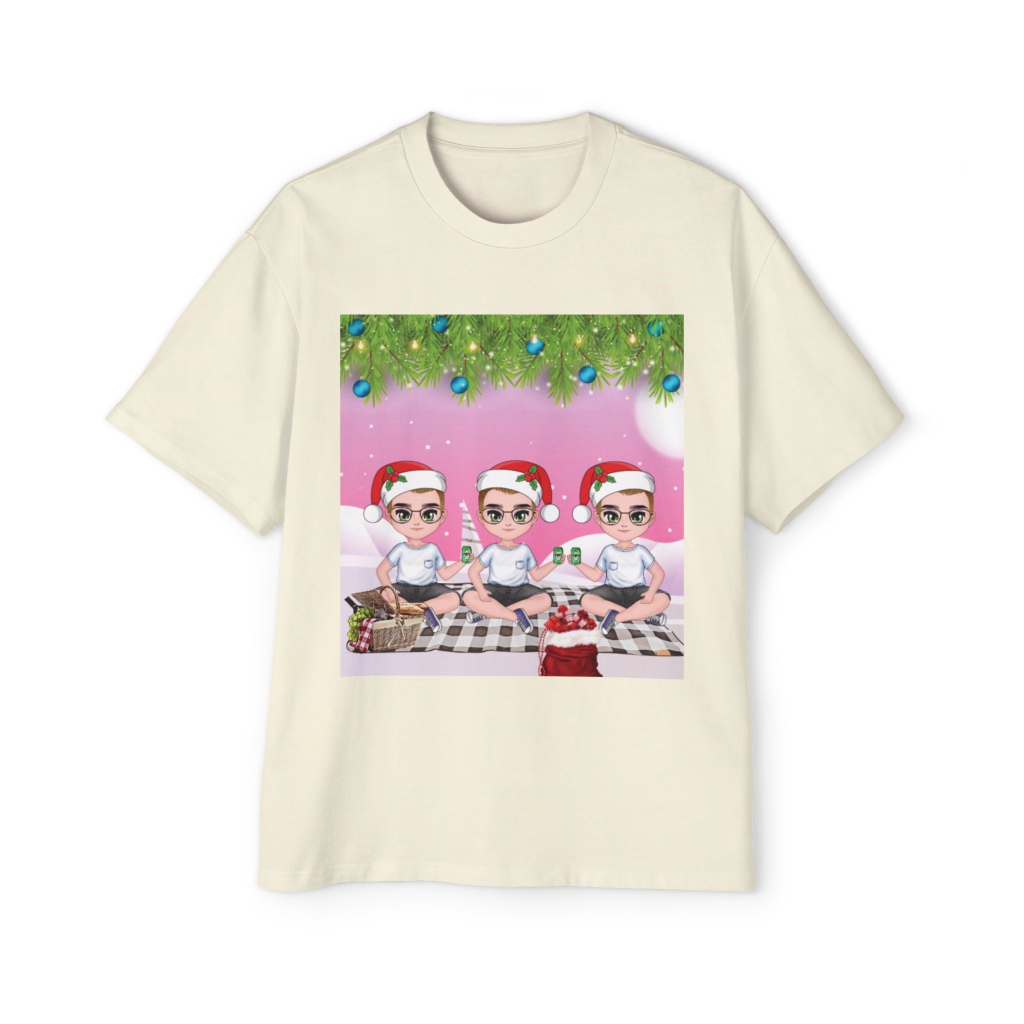 Christmas Friends | Men's Heavy Oversized Tee