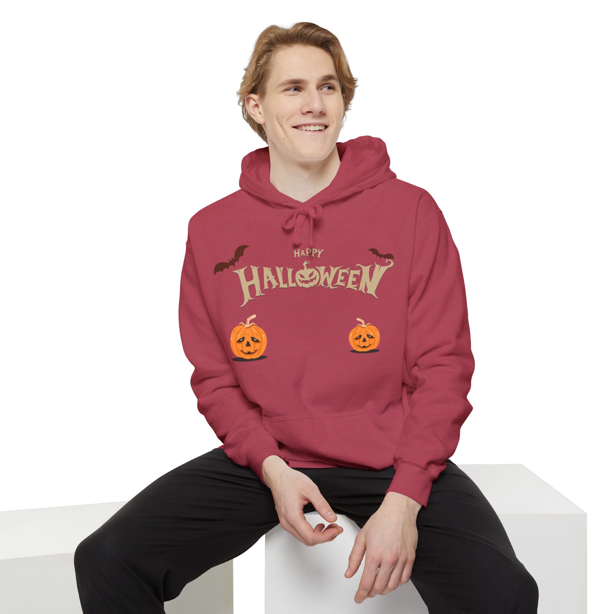 Halloween with Pumpkins | Unisex Garment-Dyed Hoodie