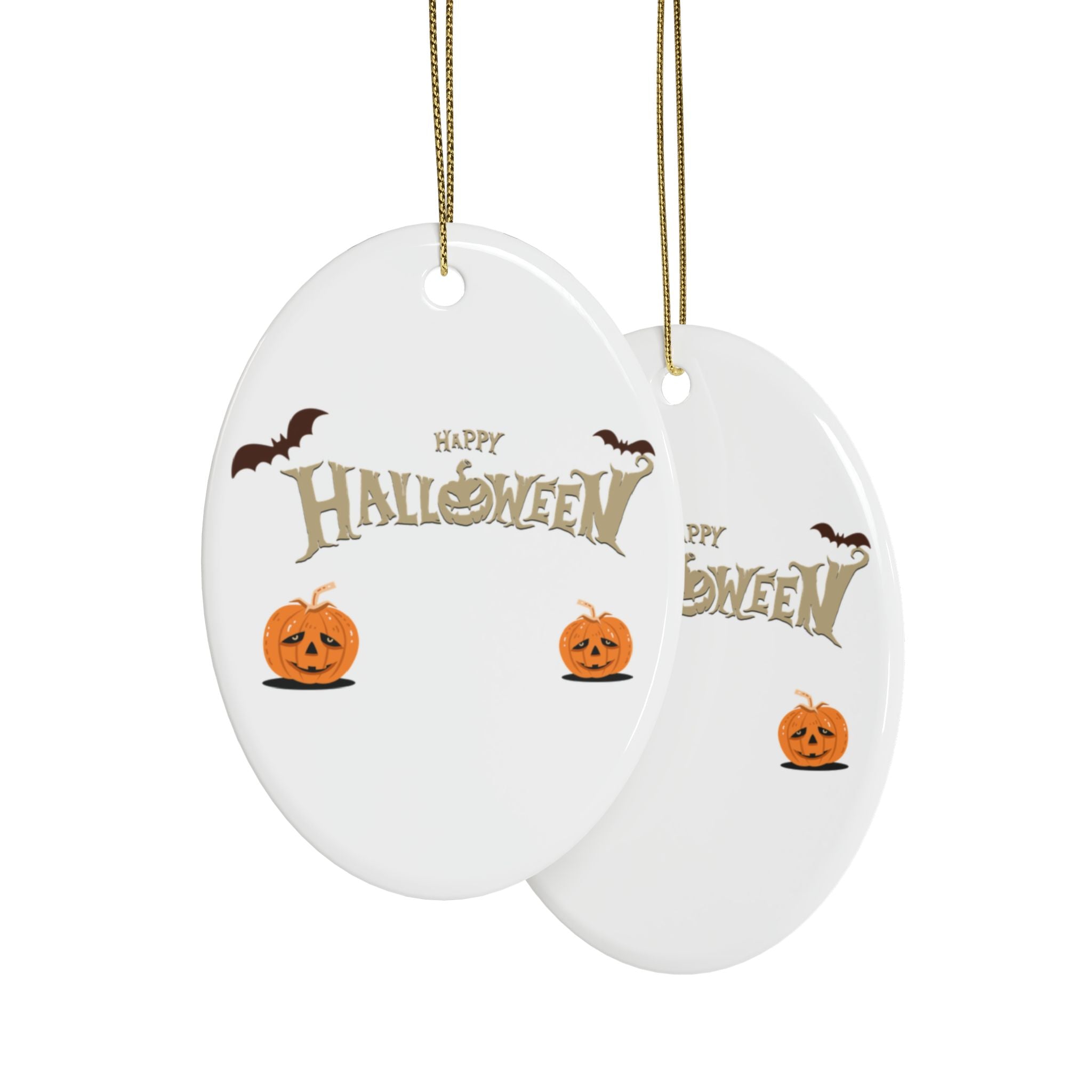 Happy Halloween with Pumpkin | Ceramic Ornaments