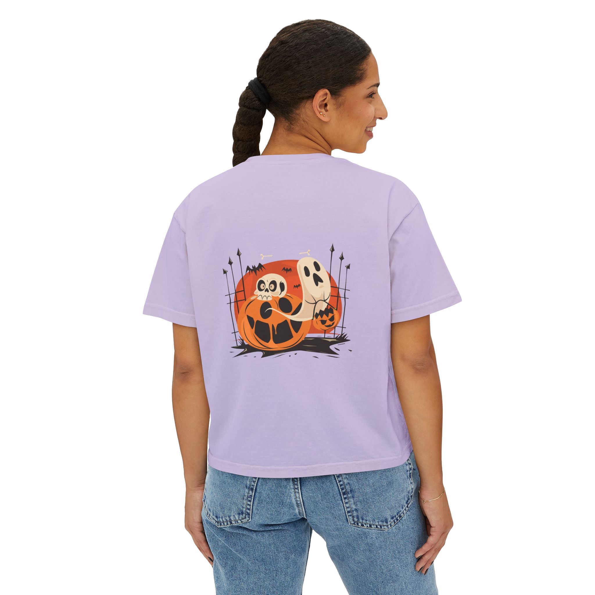 Halloween with Pumpkins | Women's Boxy Tee